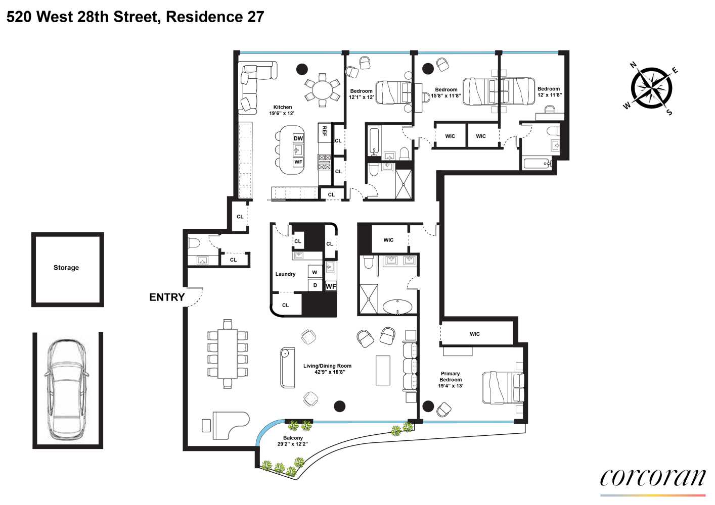 Floorplan for 520 West 28th Street, 27
