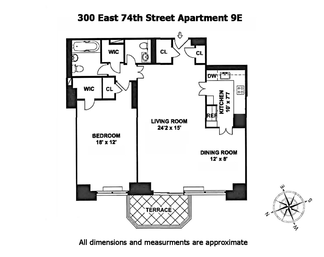 Floorplan for 300 East 74th Street, 6E