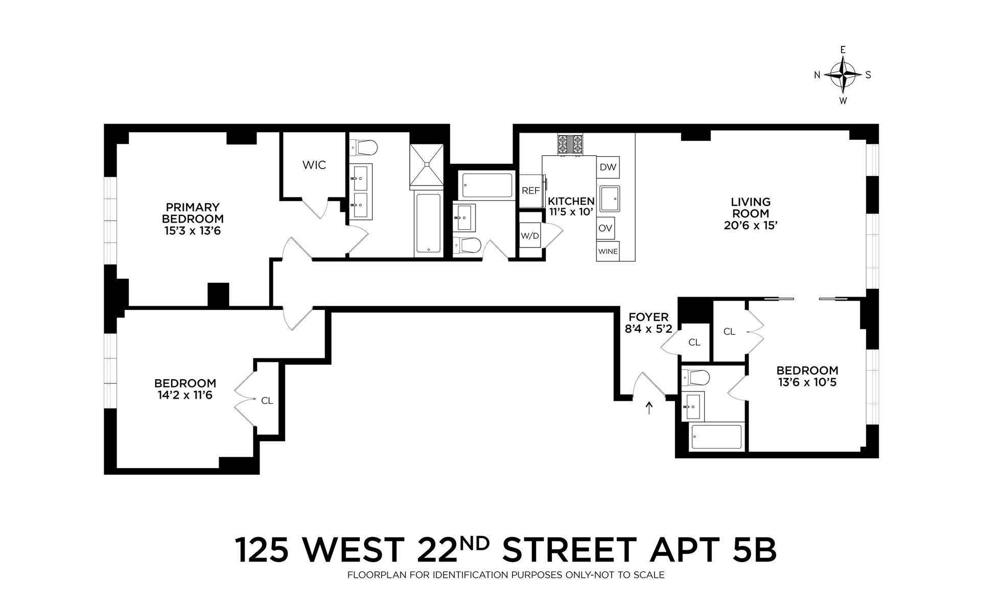 Floorplan for 125 West 22nd Street, 5B