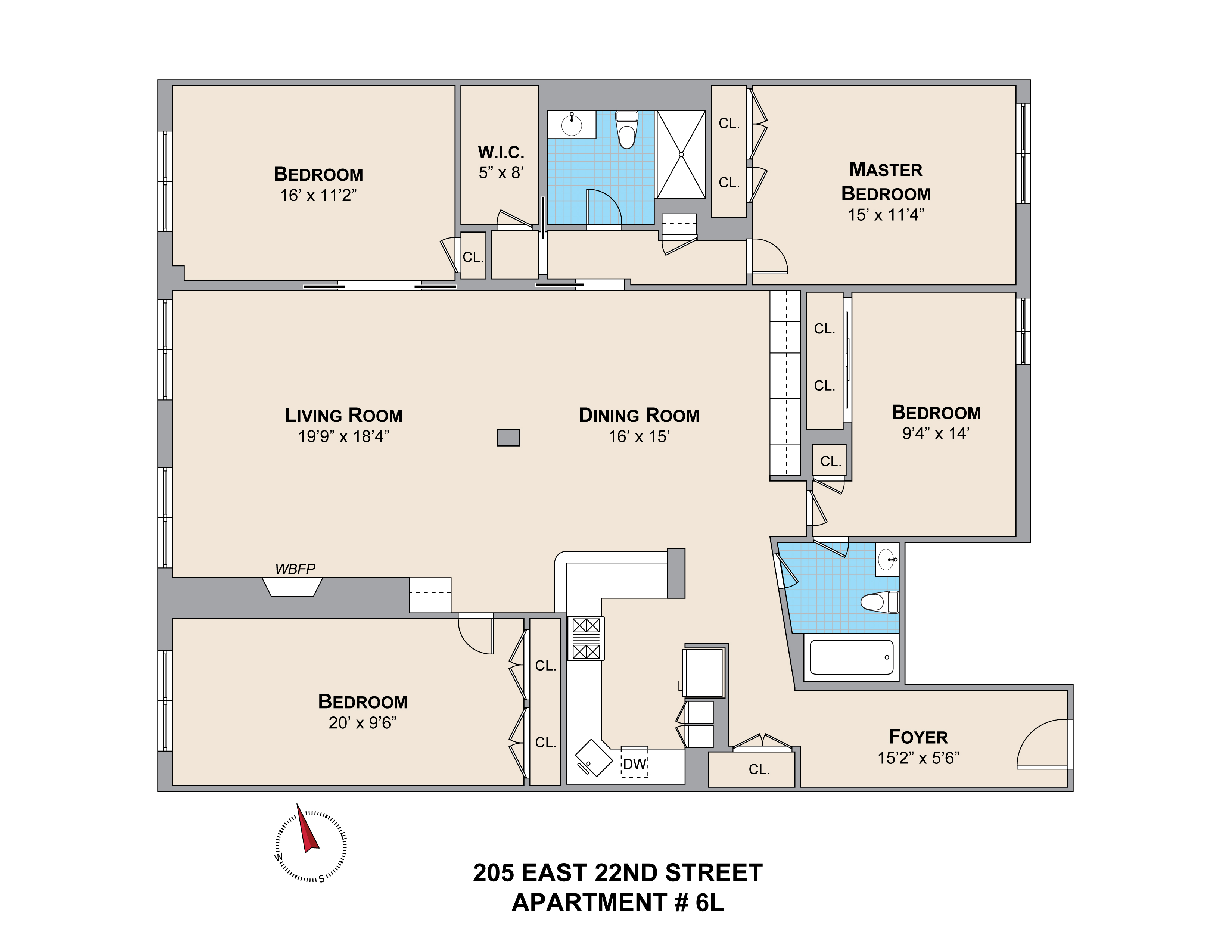 Floorplan for 205 East 22nd Street, 6L
