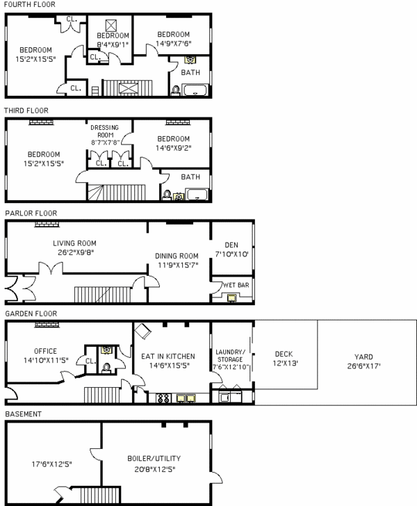 Floorplan for 458 West 153rd Street