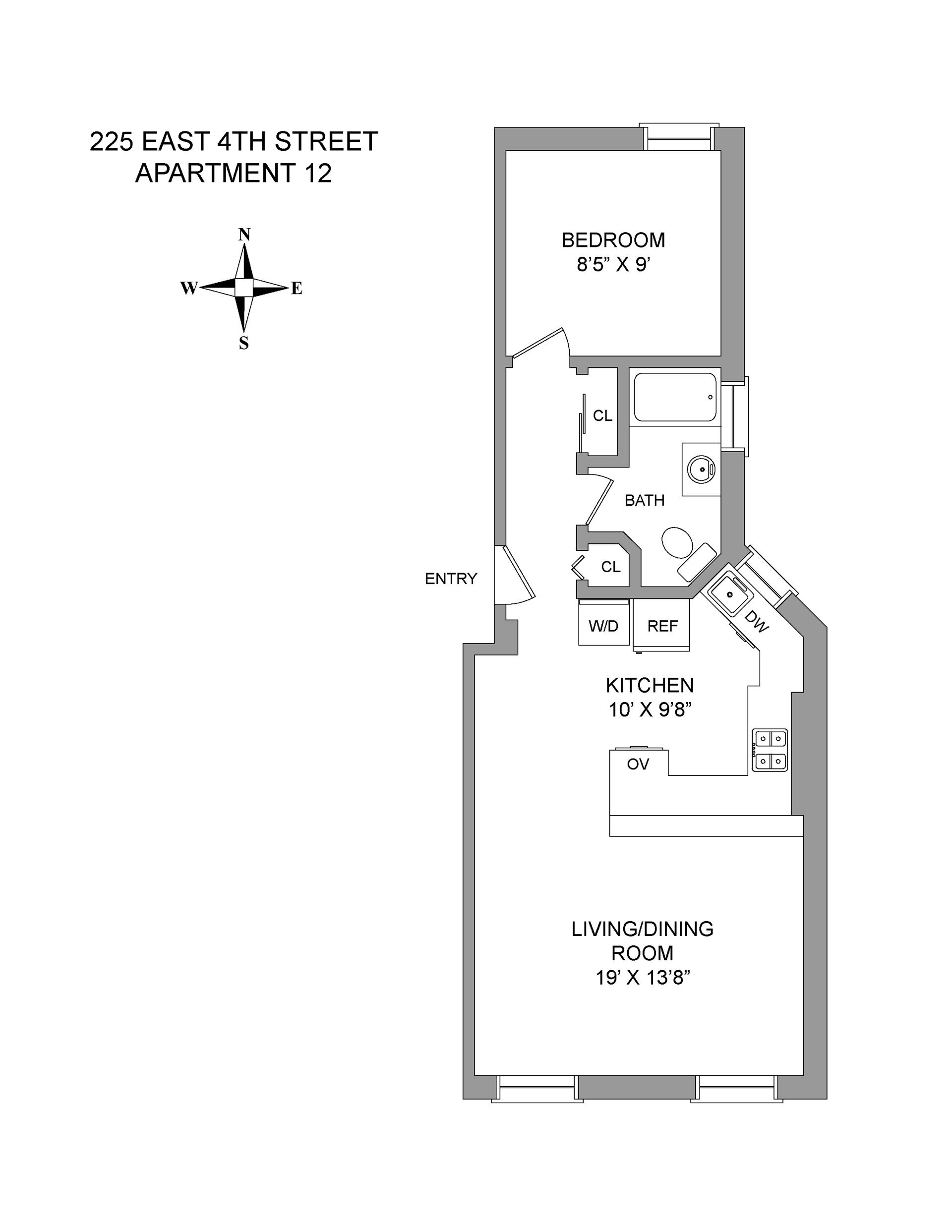 Floorplan for 225 East 4th Street, 12