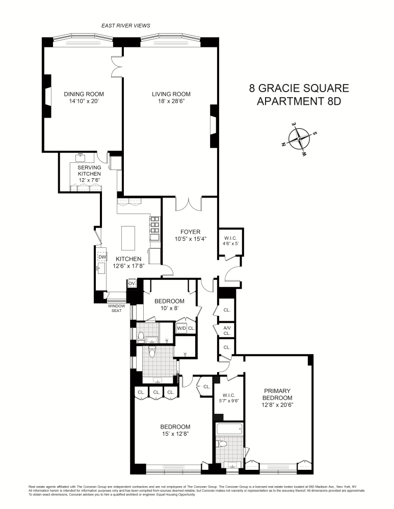 Floorplan for 10 Gracie Square, 8D