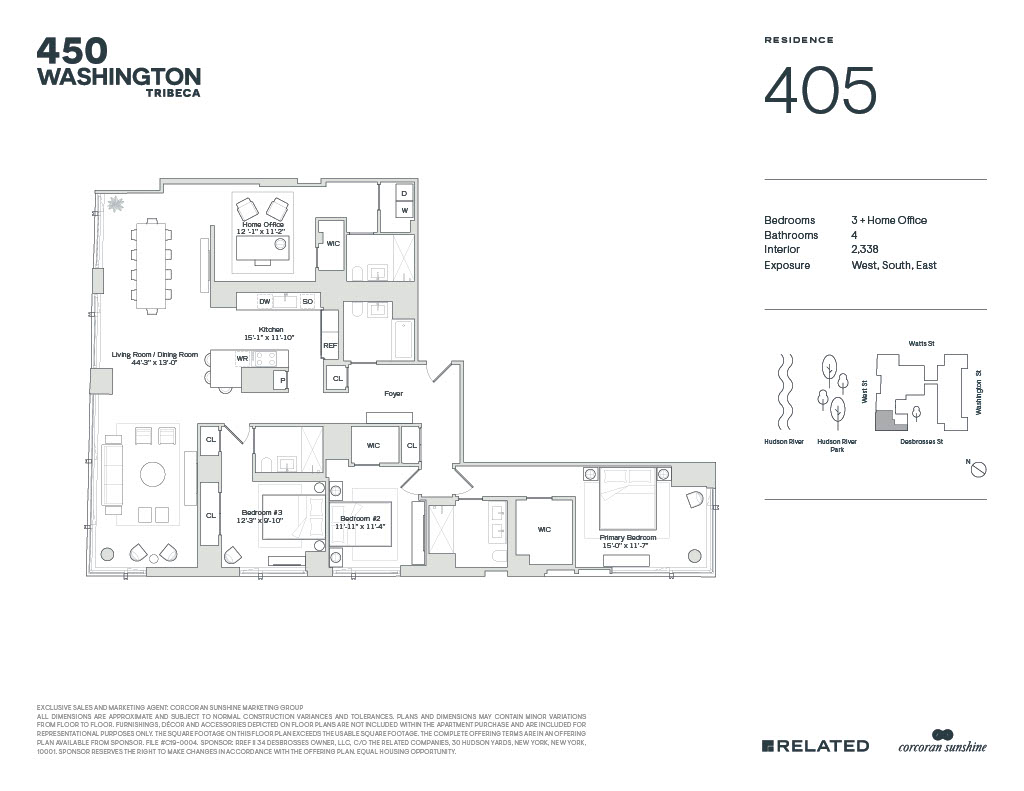 Floorplan for 450 Washington Street, 405