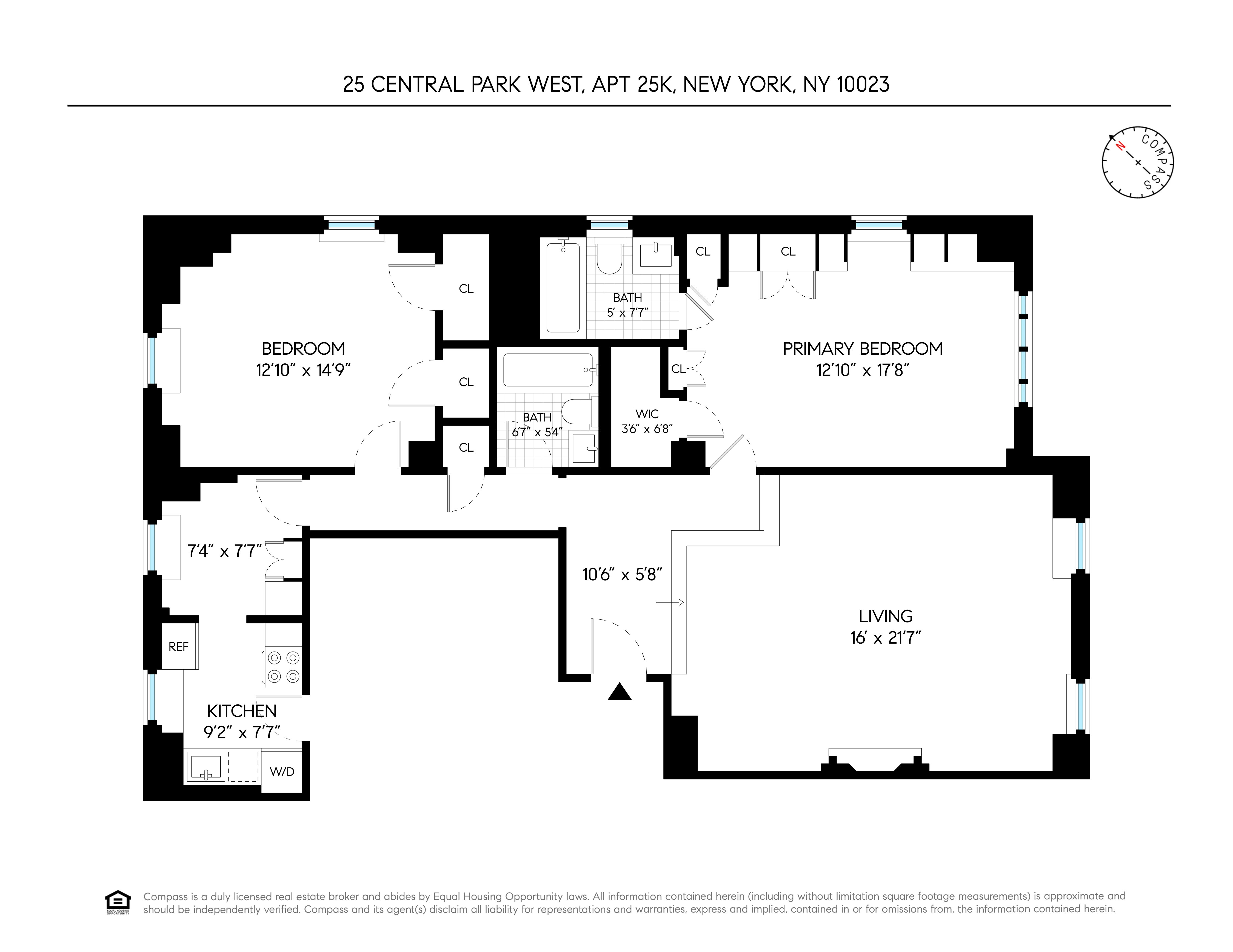 Floorplan for 25 Central Park, 25K