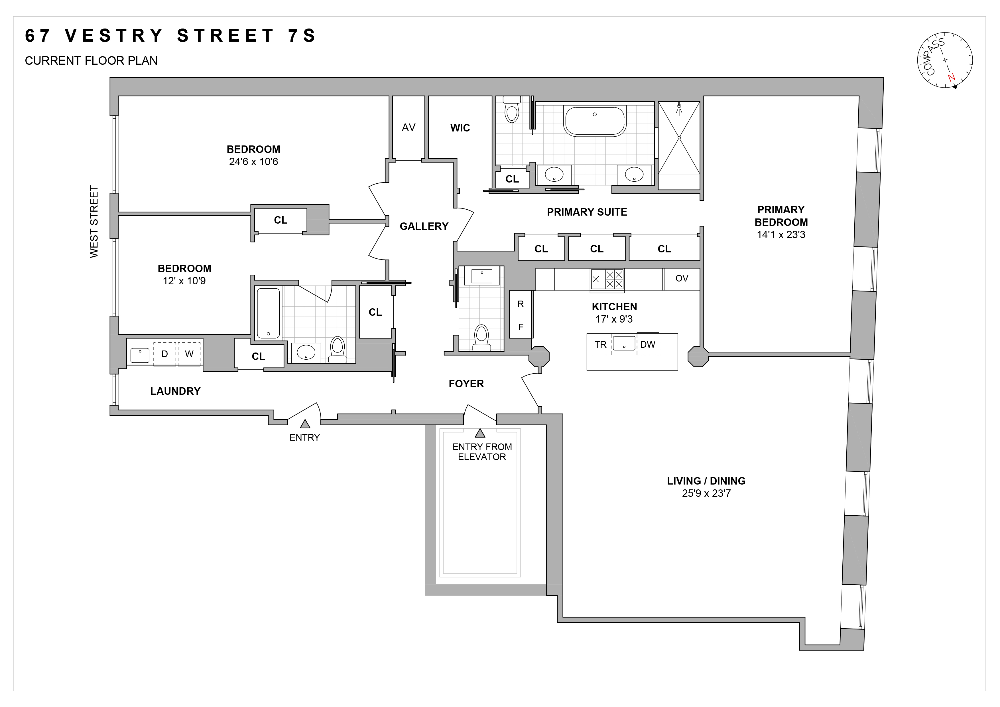 Floorplan for 67 Vestry Street, 7S