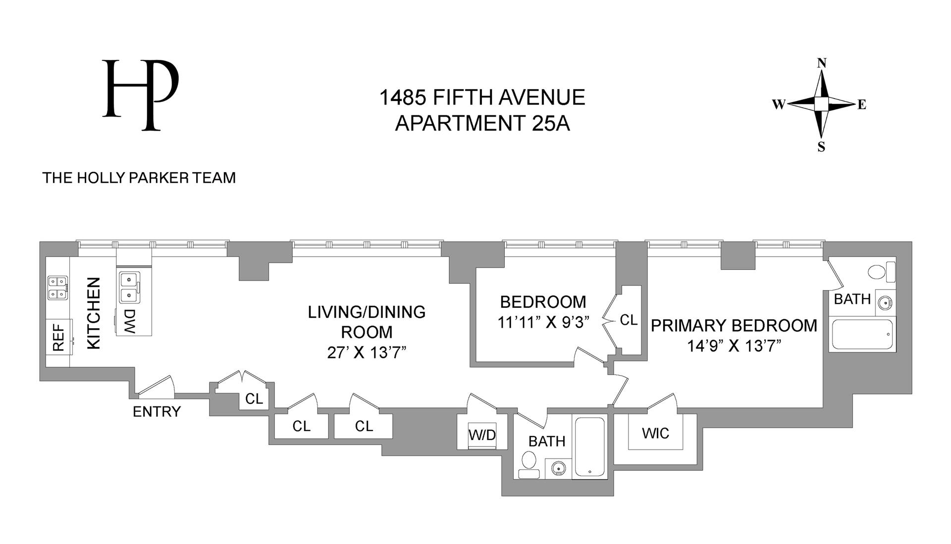 Floorplan for 1485 5th Avenue, 25A