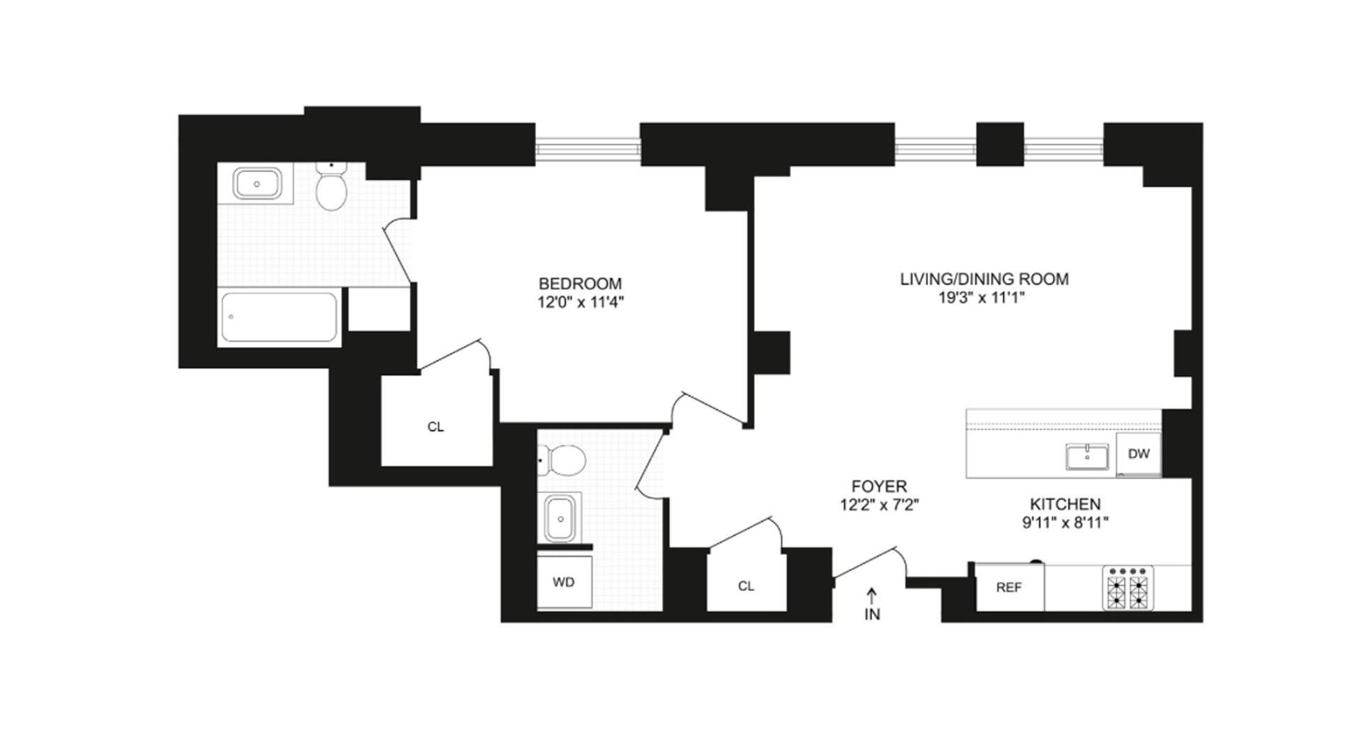 Floorplan for 1 Hanson Place, 17A