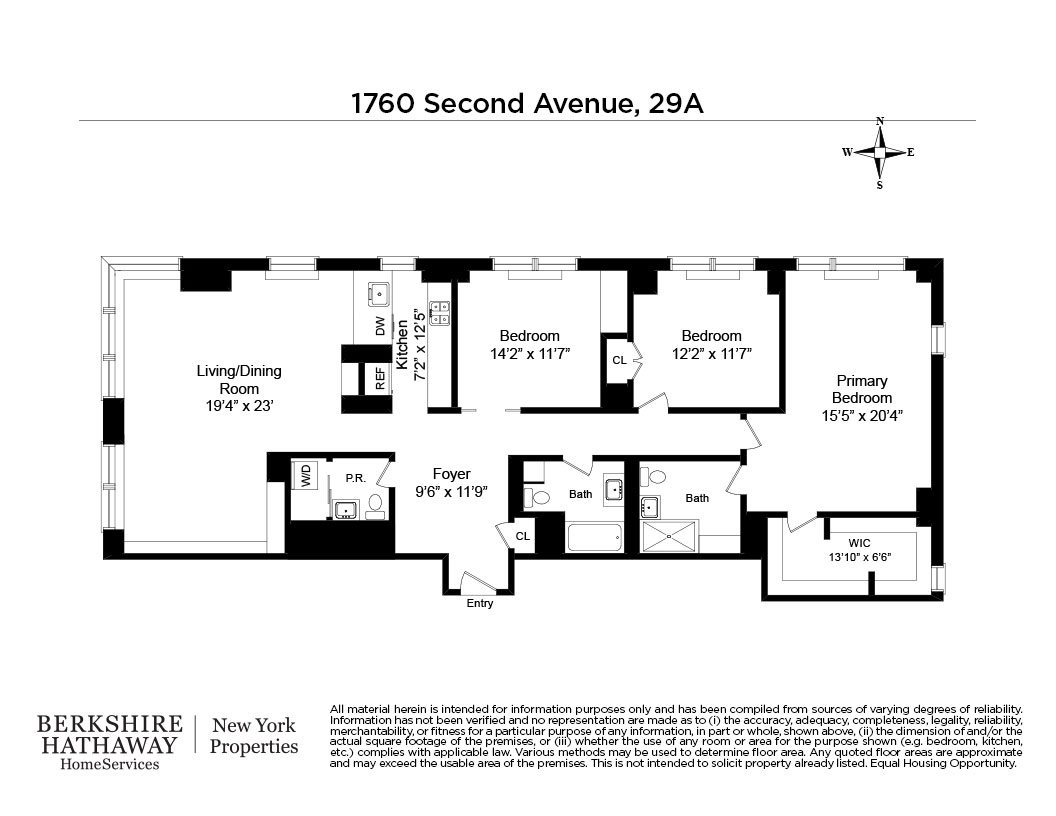 Floorplan for 1760 2nd Avenue, 29A