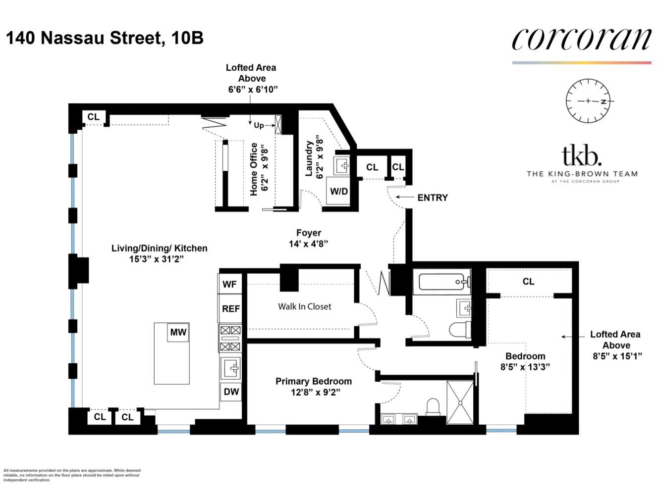 Floorplan for 140 Nassau Street, 10B