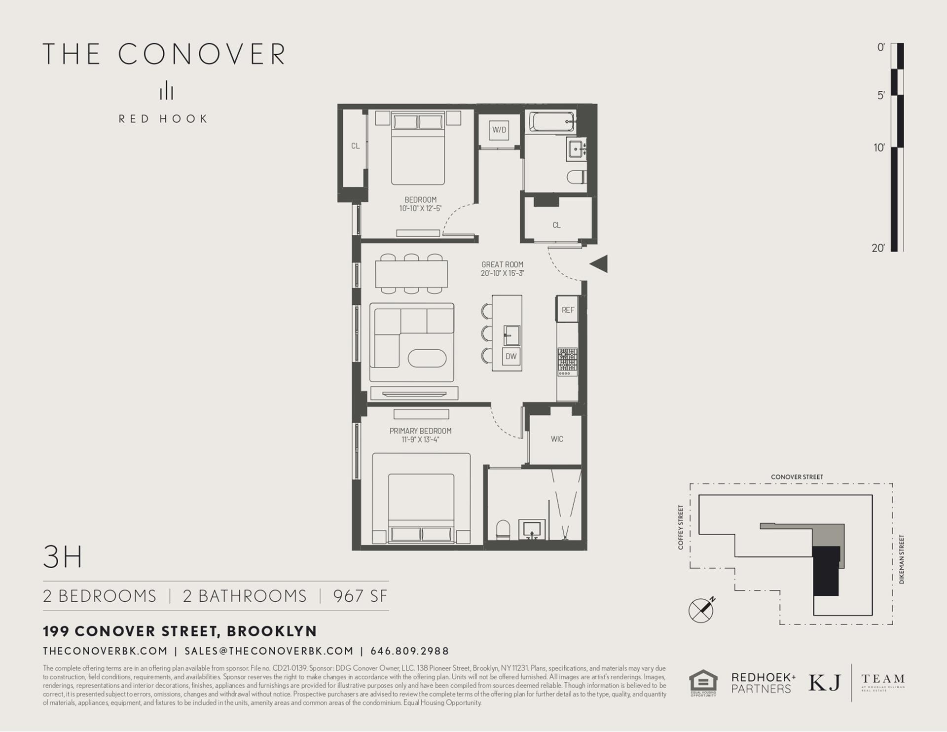 Floorplan for 199 Conover Street, 3H