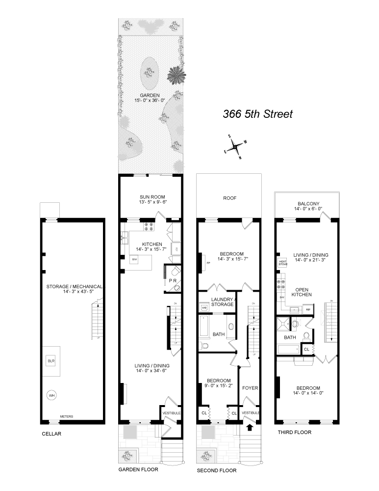 Floorplan for 366 5th Street