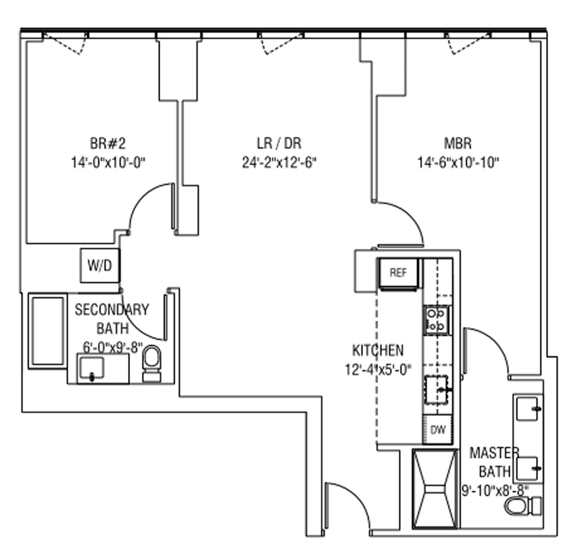 Floorplan for 540 West 49th Street, 603N