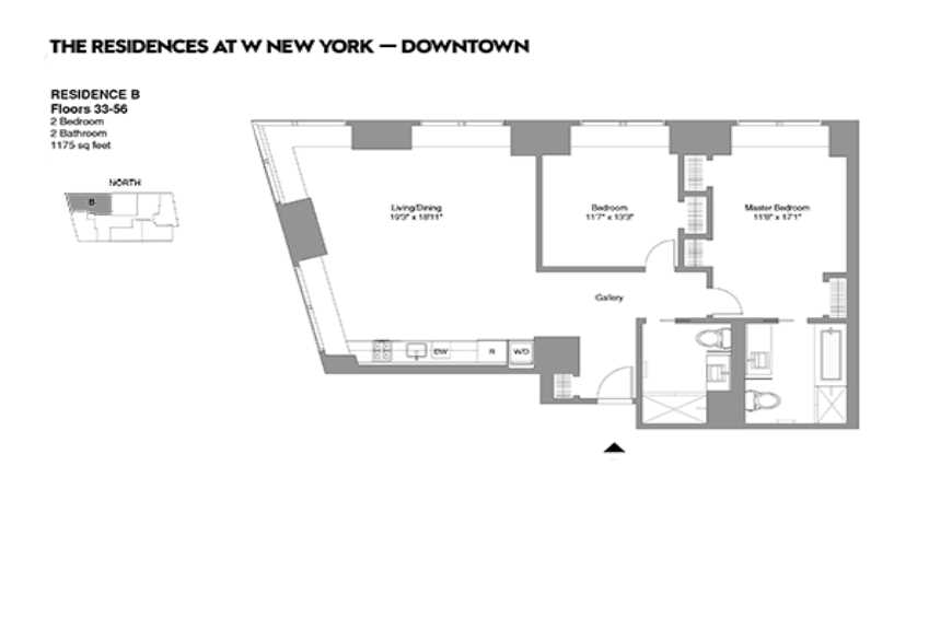 Floorplan for 123 Washington Street, 36B