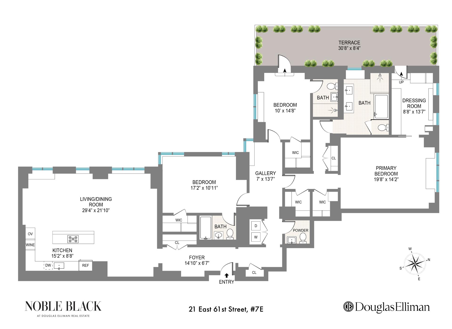 Floorplan for 21 East 61st Street, 7E