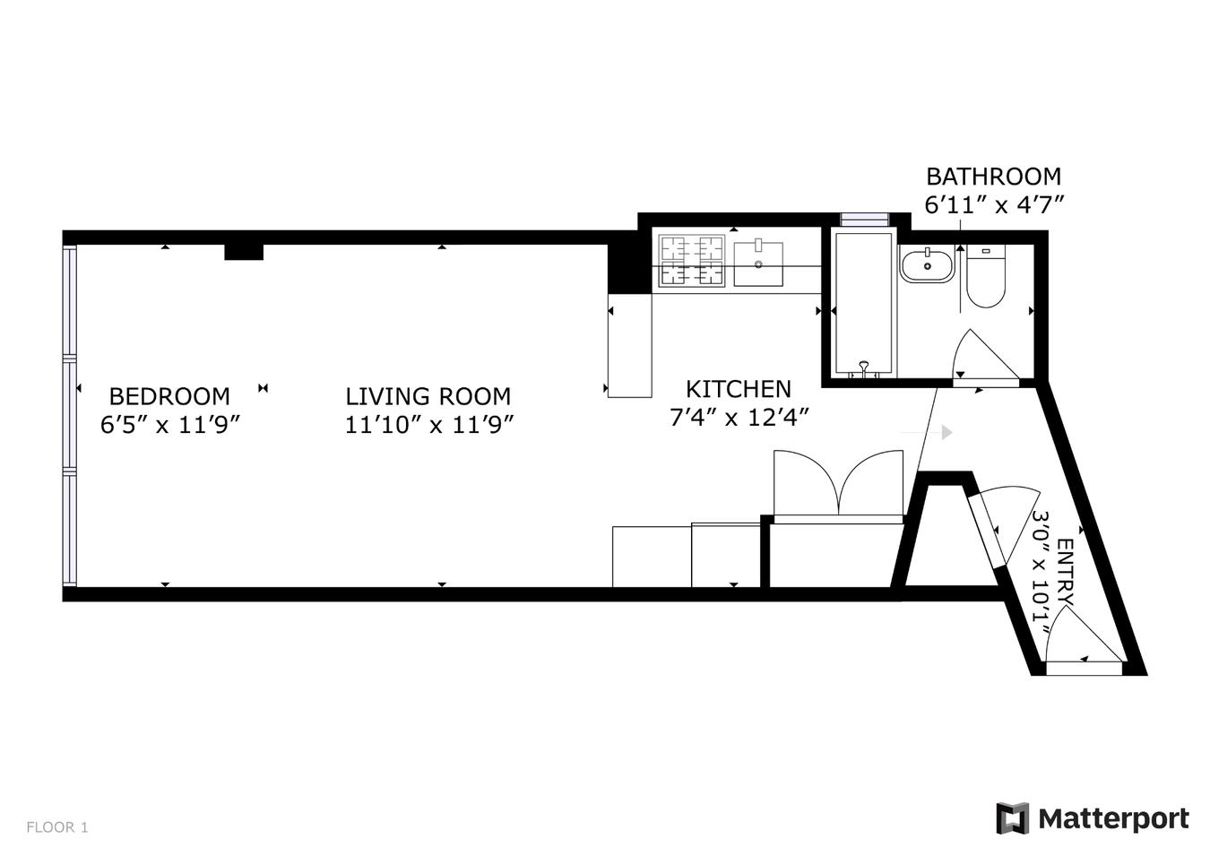 Floorplan for 304 East 73rd Street, 5B