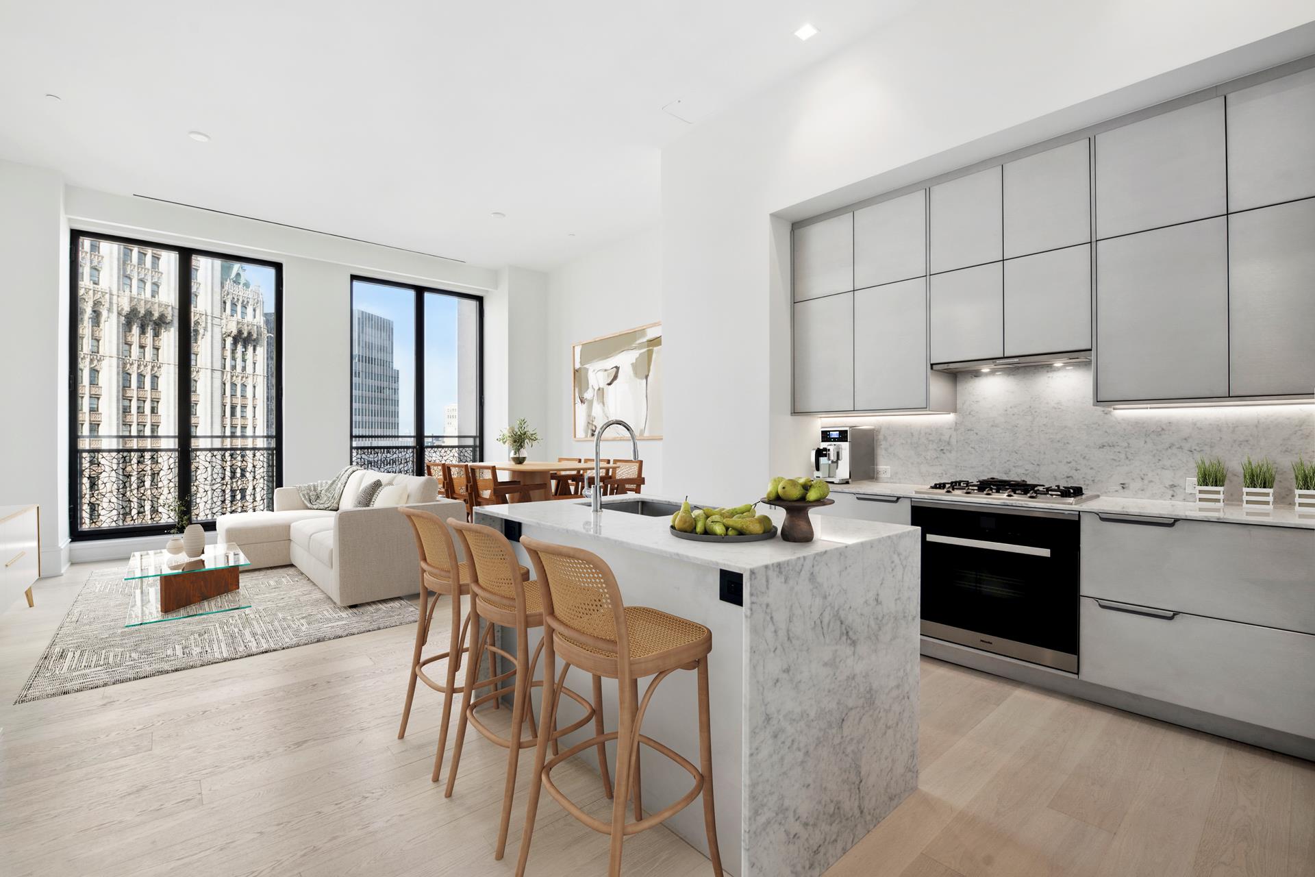 25 Park Row 22A, Lower Manhattan, Downtown, NYC - 2 Bedrooms  
2.5 Bathrooms  
4 Rooms - 