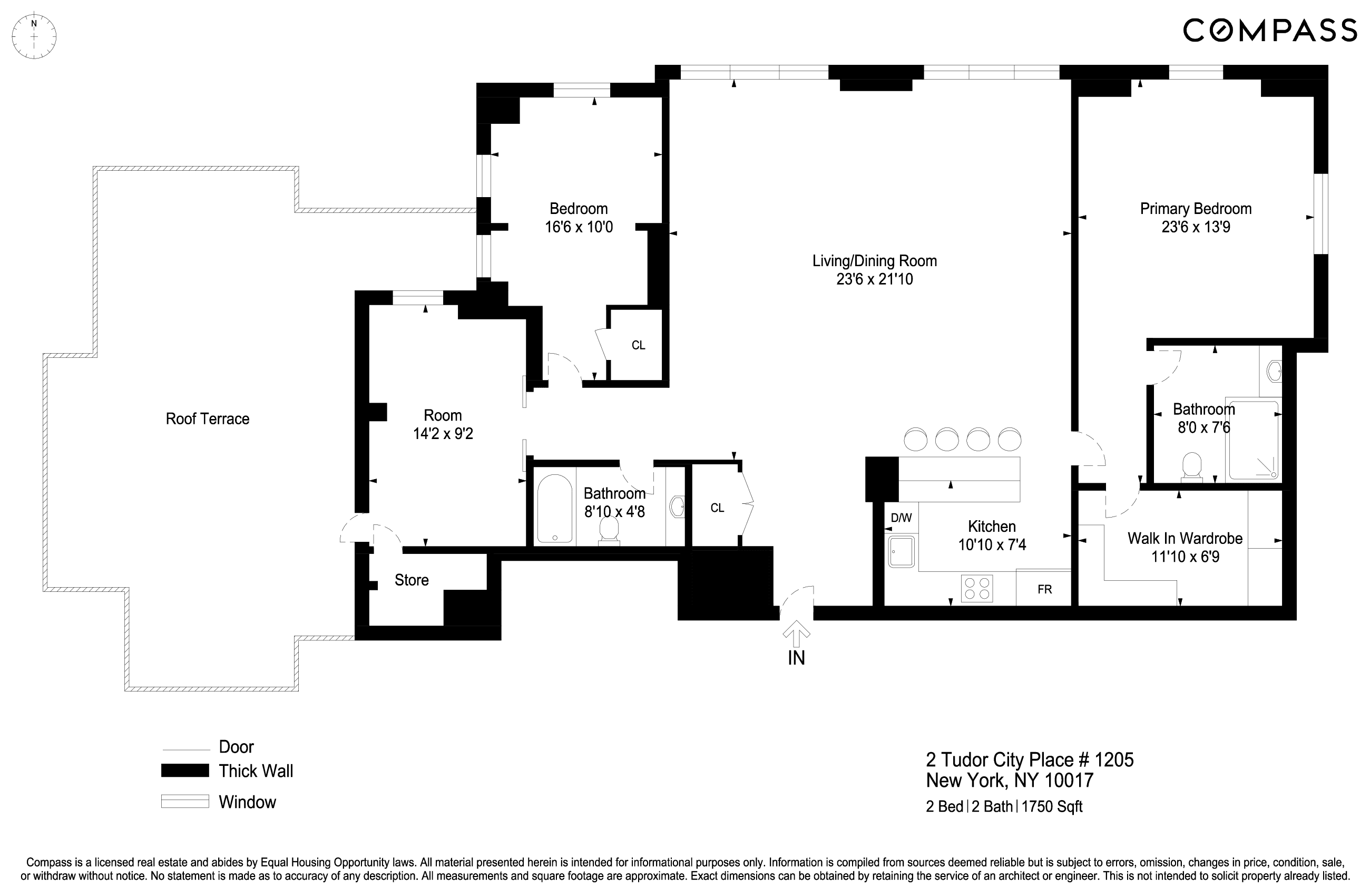 Floorplan for 2 Tudor City Place, 12DS