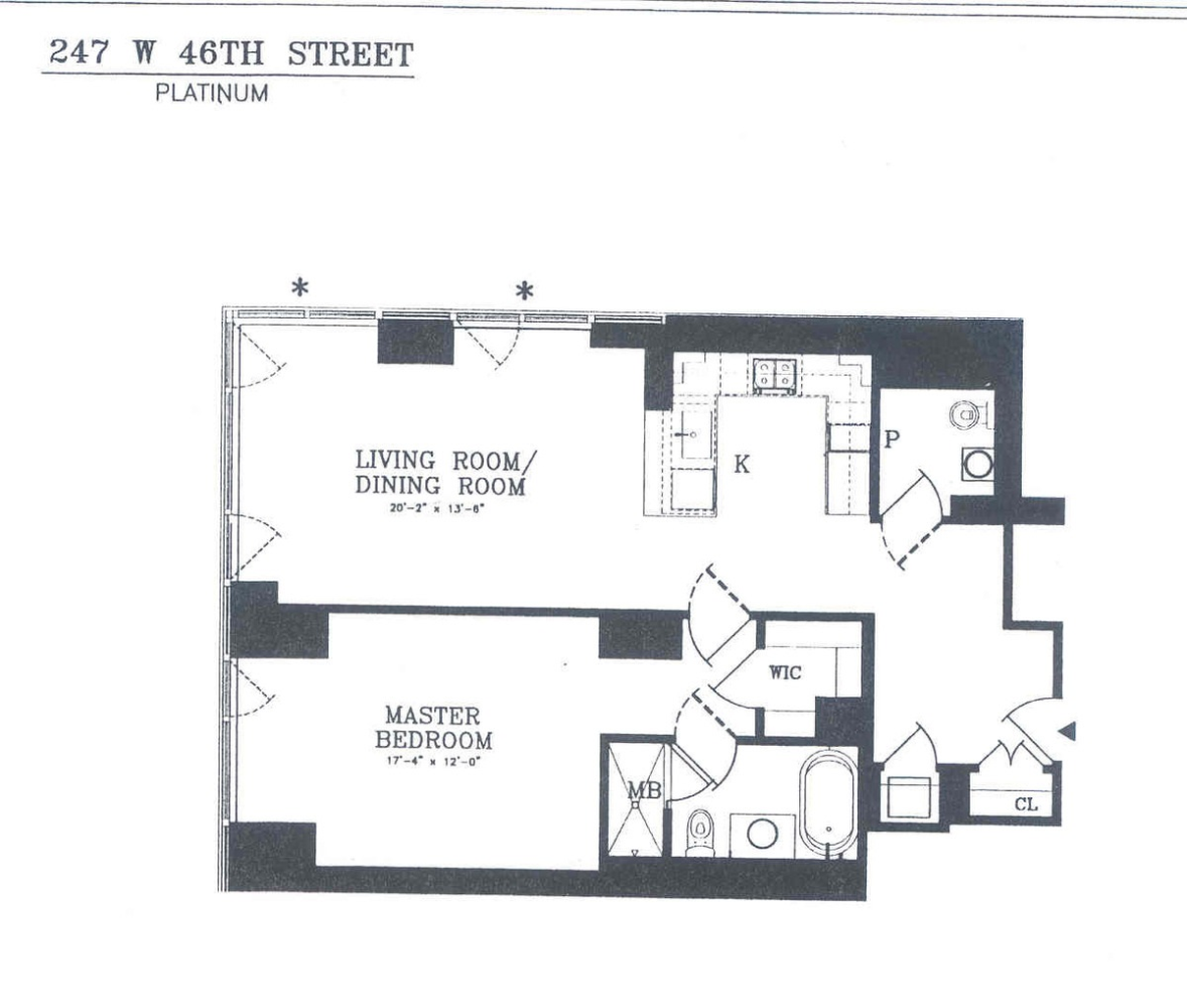 Floorplan for 247 West 46th Street, 3201