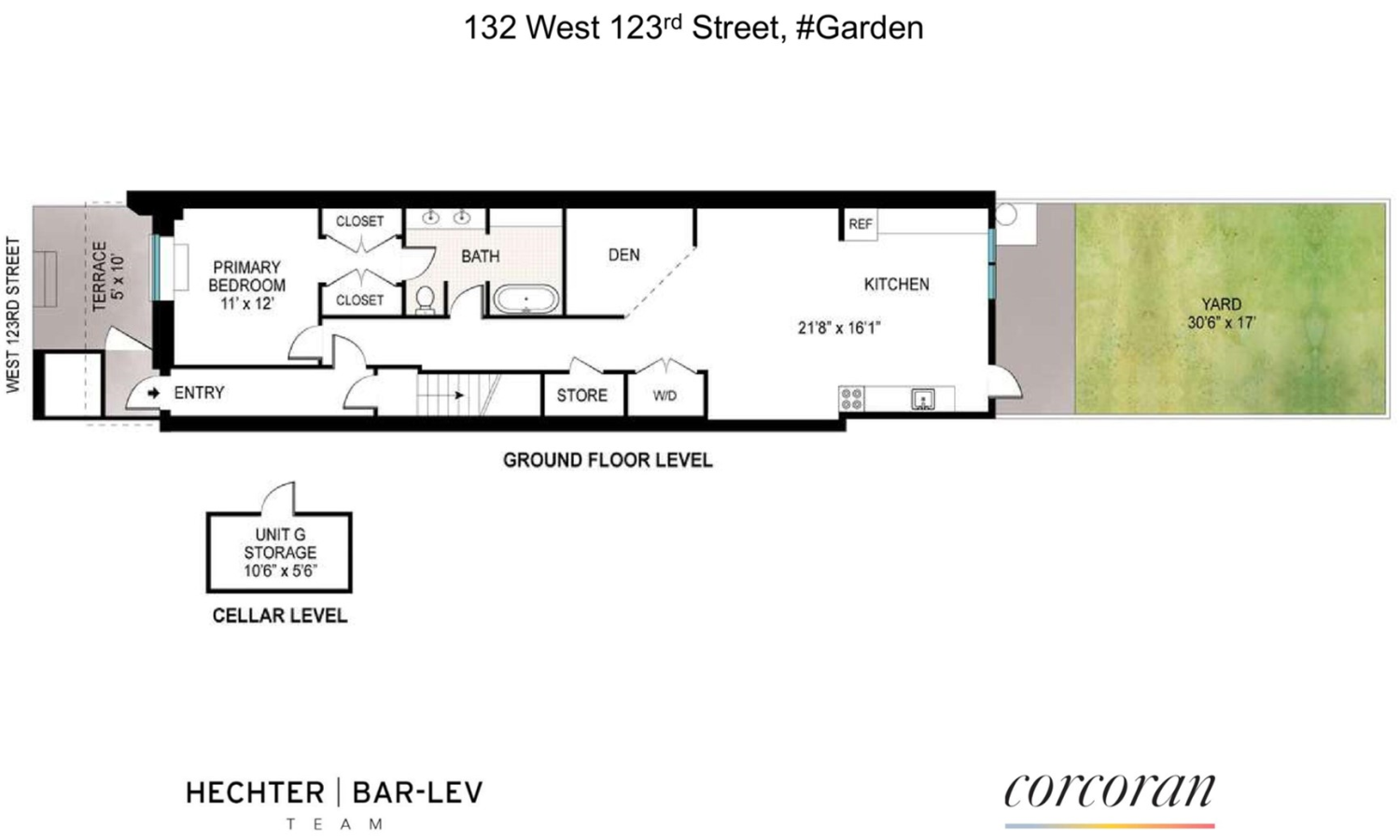 Floorplan for 132 West 123rd Street, GARDEN