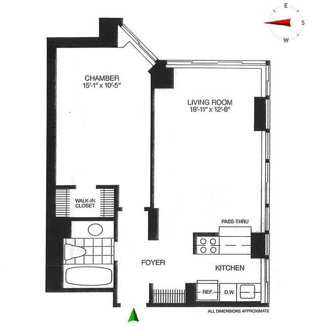 Floorplan for 300 East 93rd Street, 34E