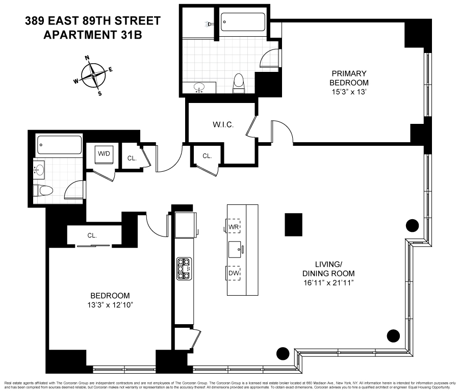 Floorplan for 389 East 89th Street, 31B