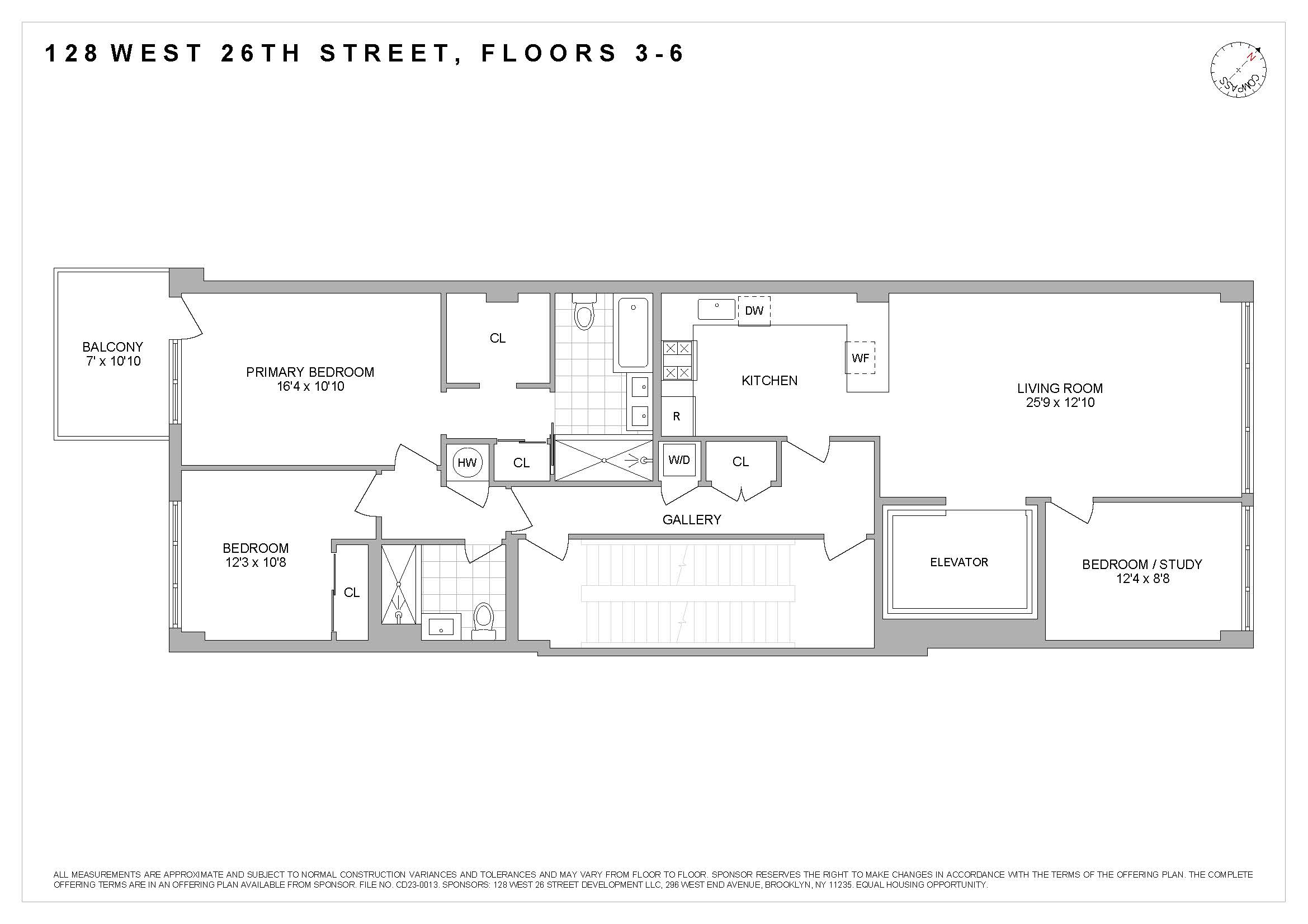 Floorplan for 128 West 26th Street, 5