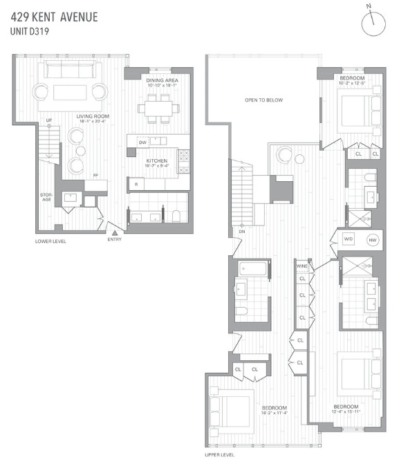 Floorplan for 429 Kent Avenue, D319