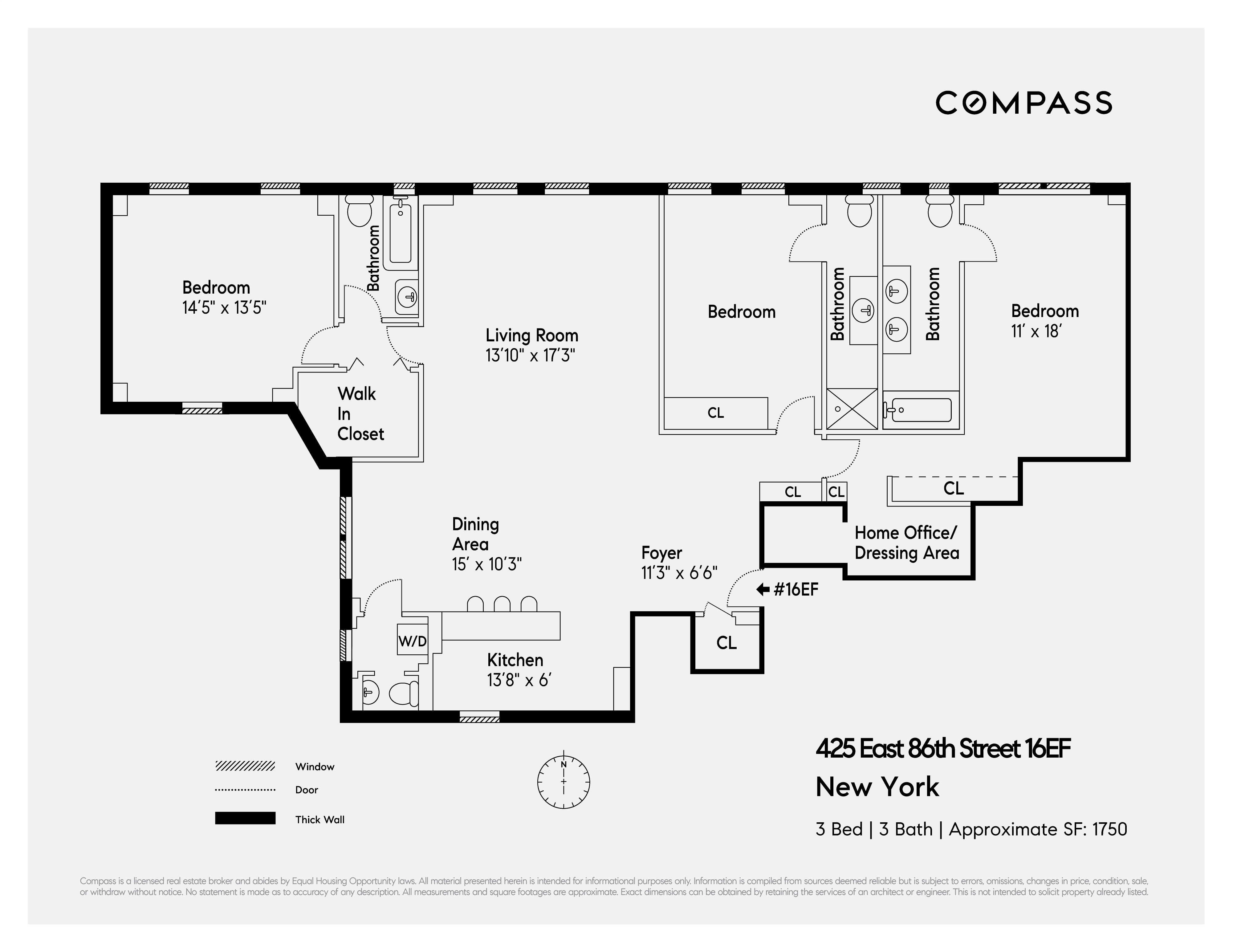 Floorplan for 425 East 86th Street, 16EF