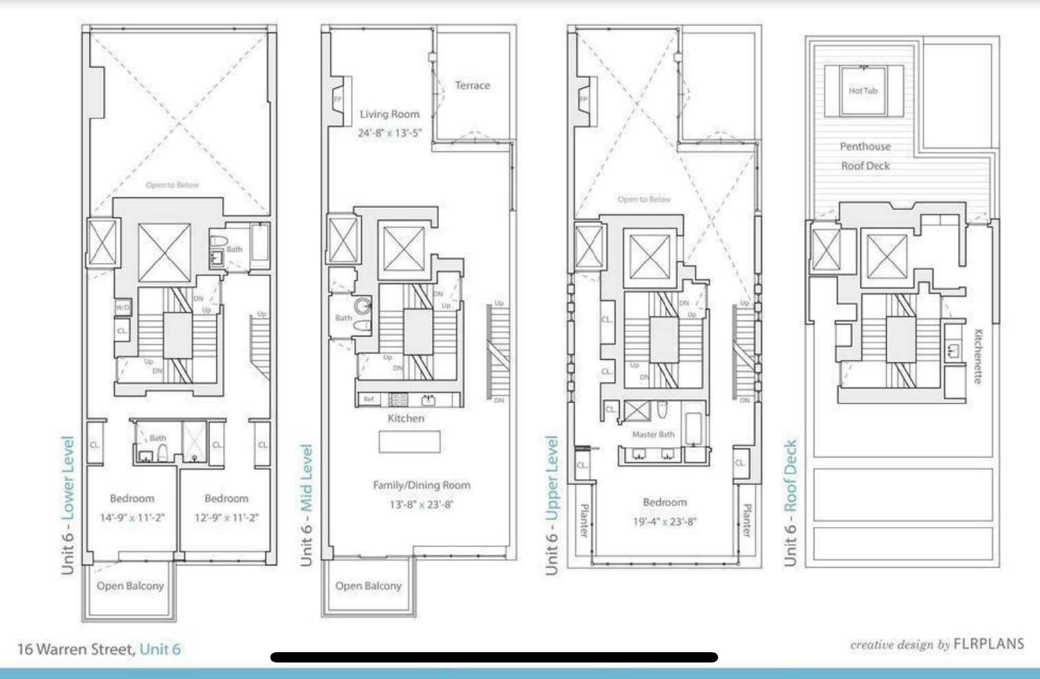 Floorplan for 16 Warren Street, PH