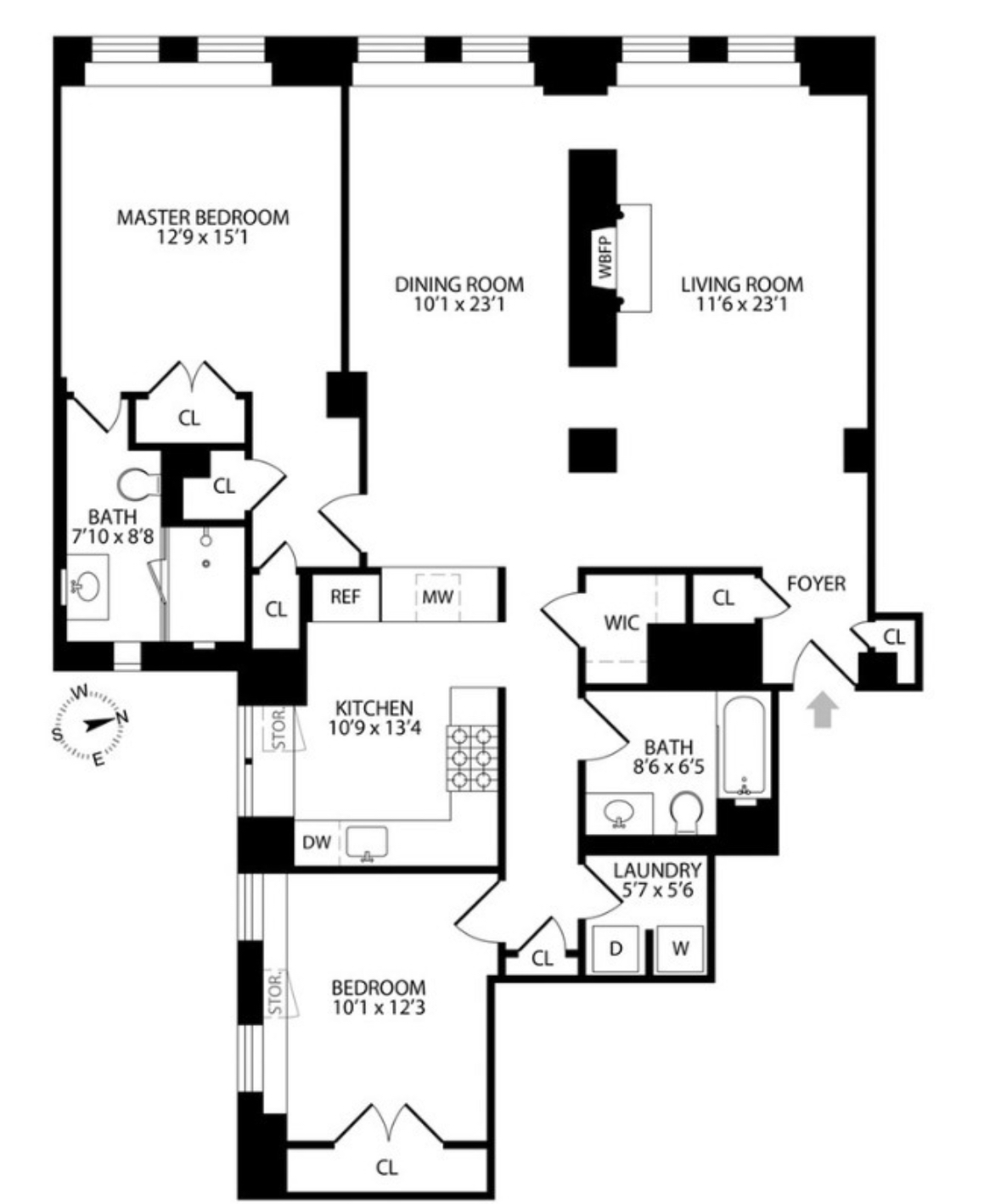 Floorplan for 141 East 88th Street, 5F