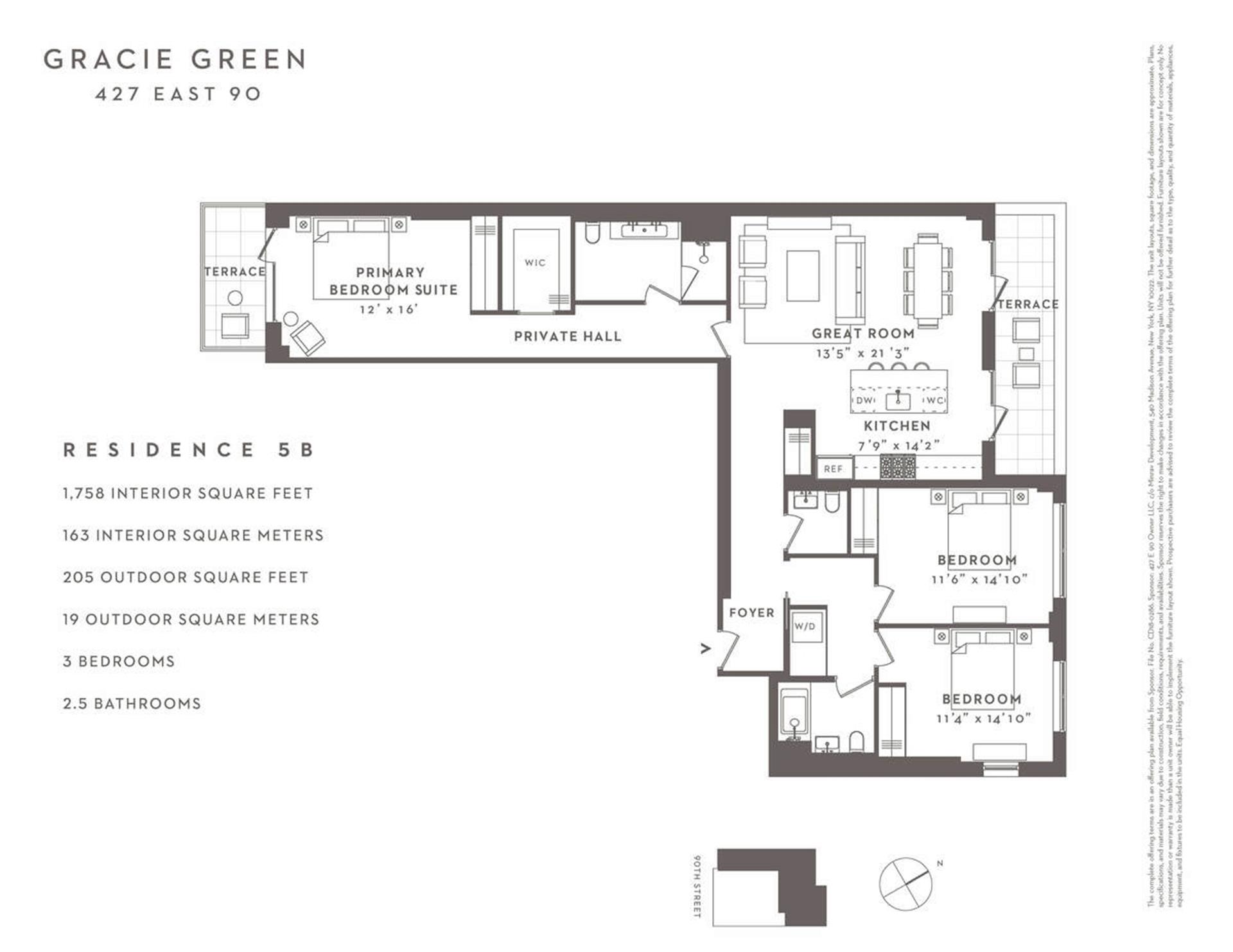 Floorplan for 427 East 90th Street, 5B