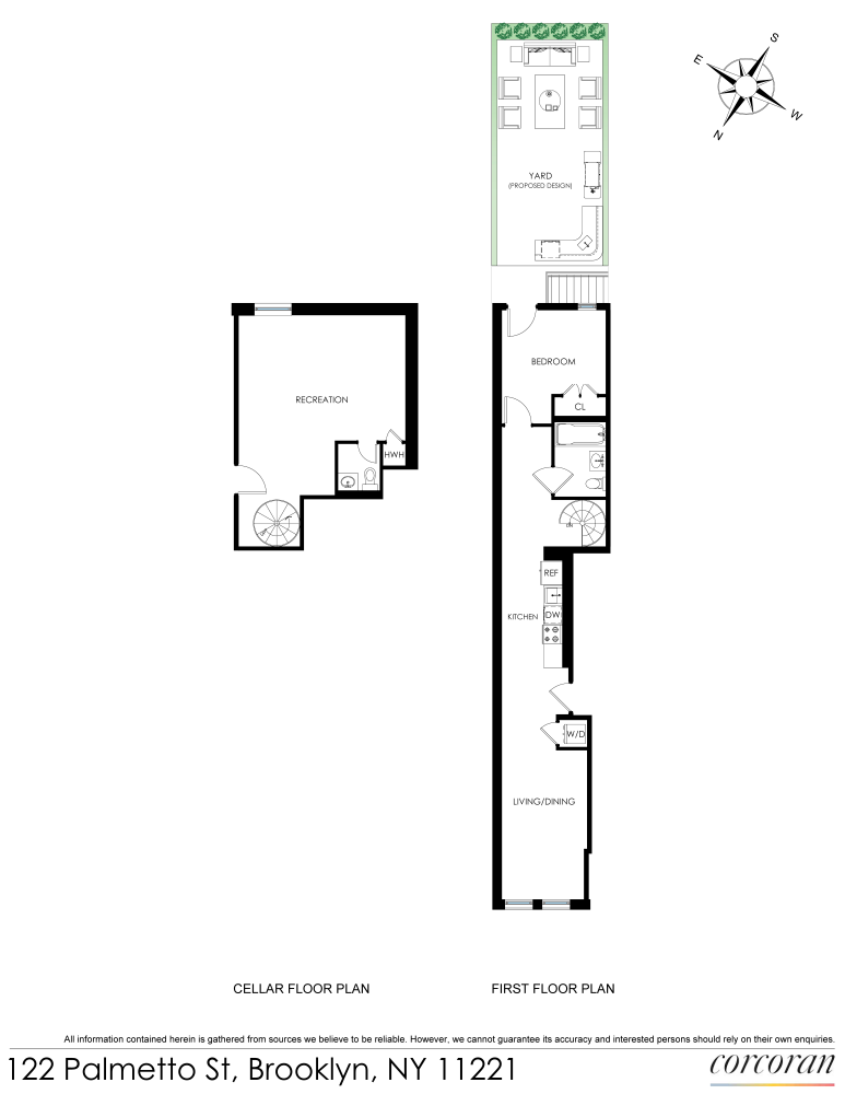 Floorplan for 122 Palmetto Street, 1A