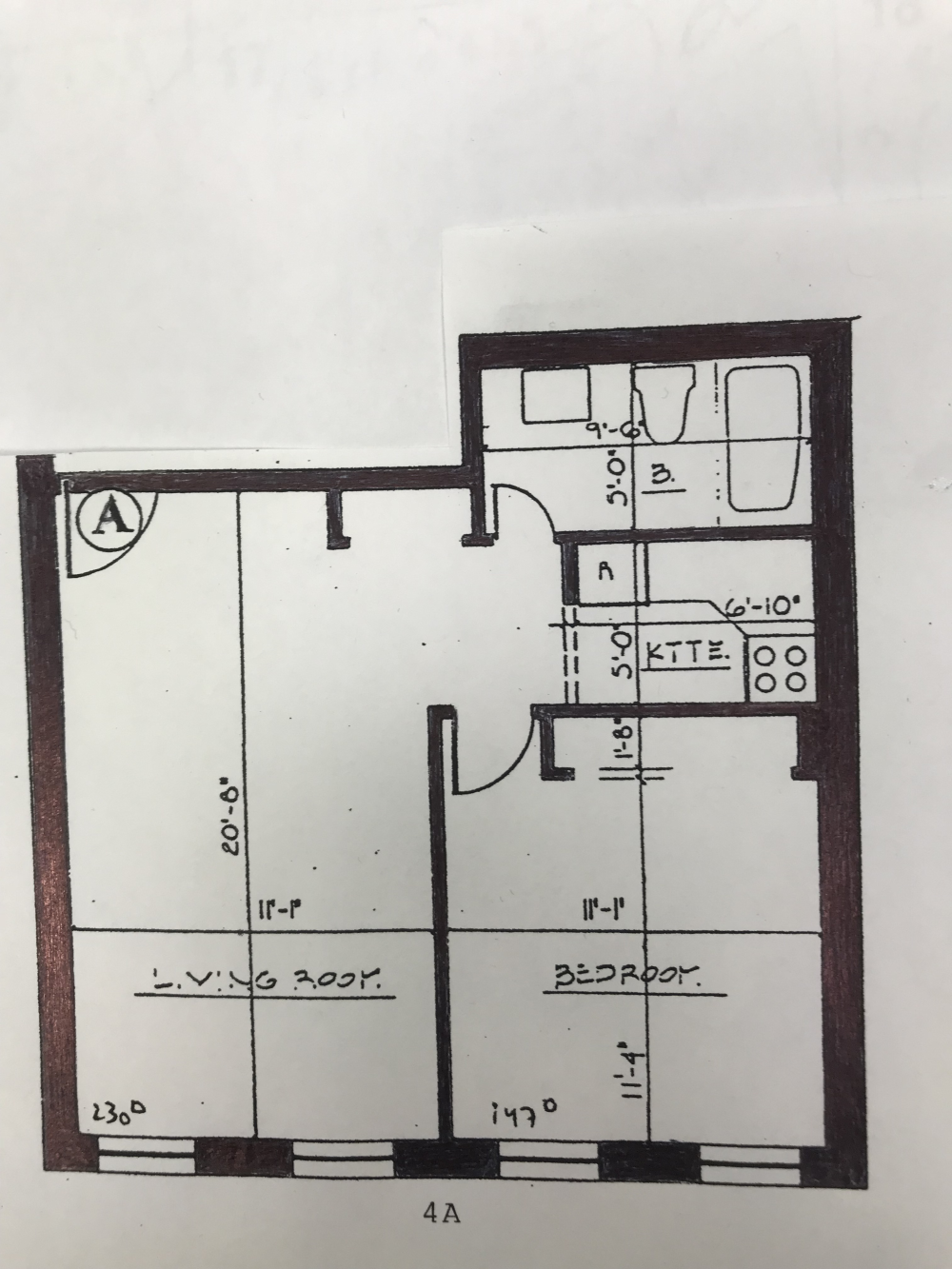 Floorplan for 507 East 12th Street, 4A