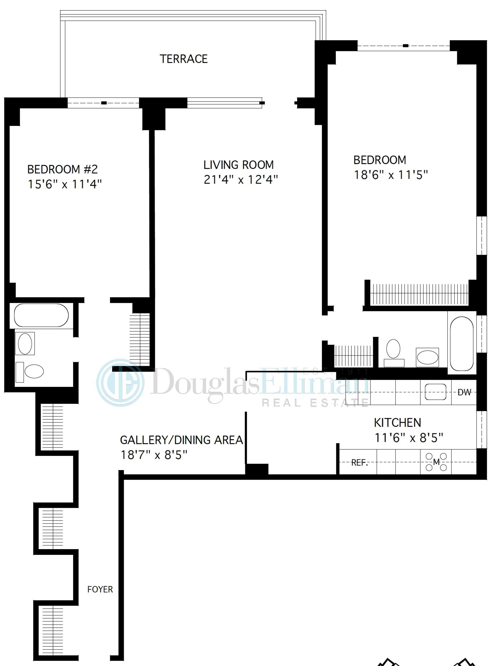 Floorplan for 5900 Arlington Avenue, 6C