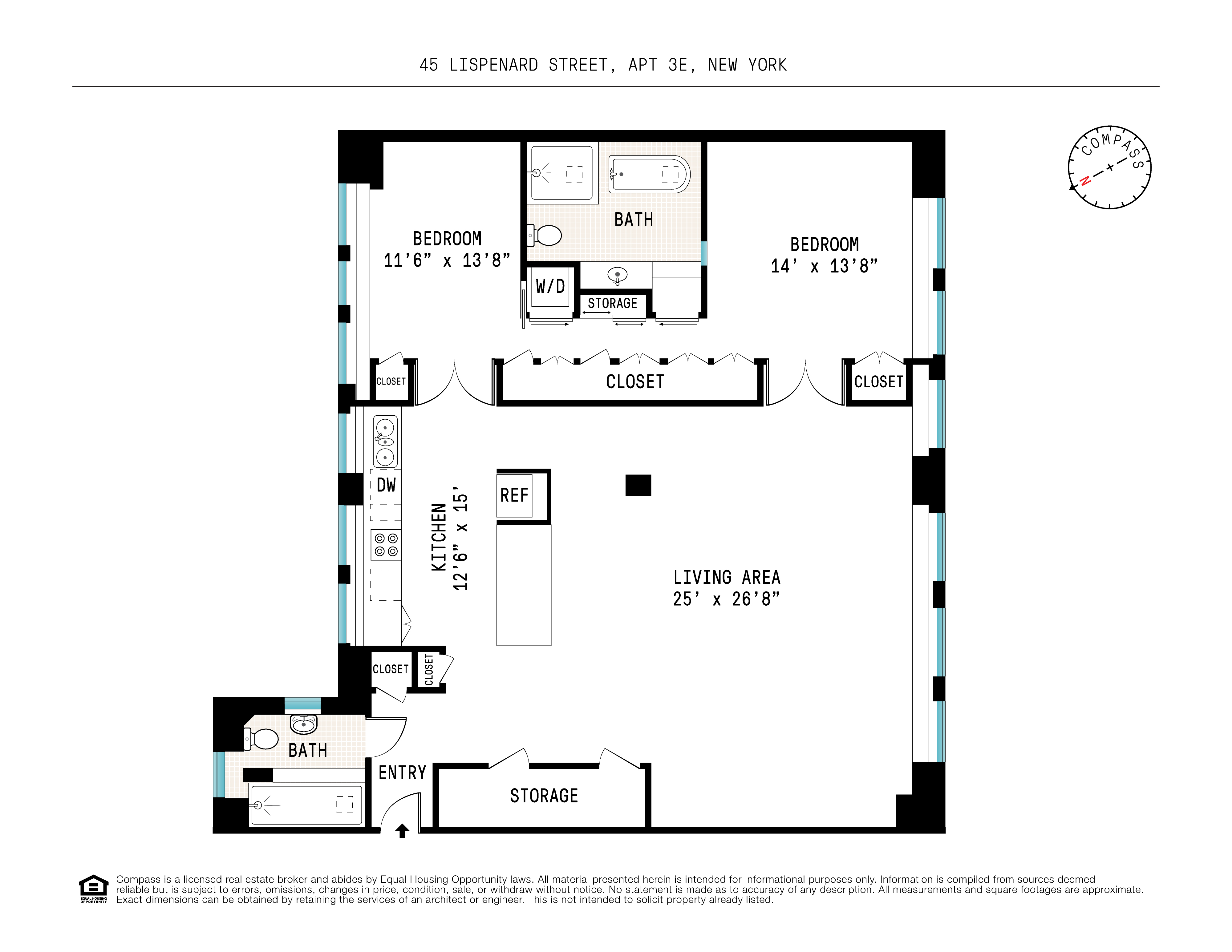 Floorplan for 45 Lispenard Street, 3E