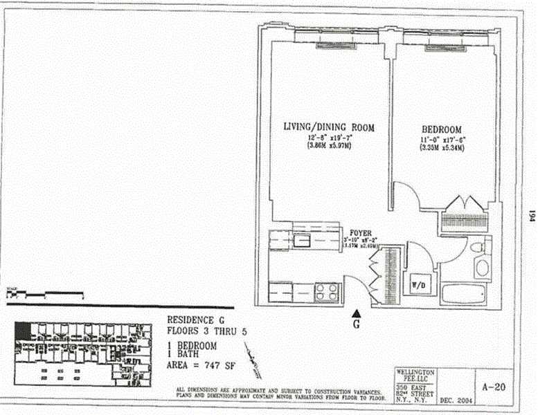 Floorplan for 350 East 82nd Street, 4G