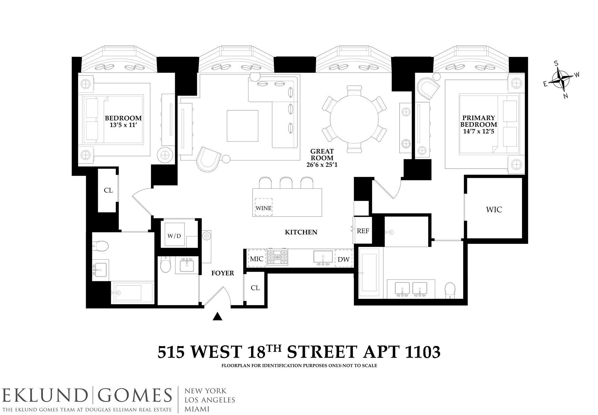 Floorplan for 515 West 18th Street, 1103