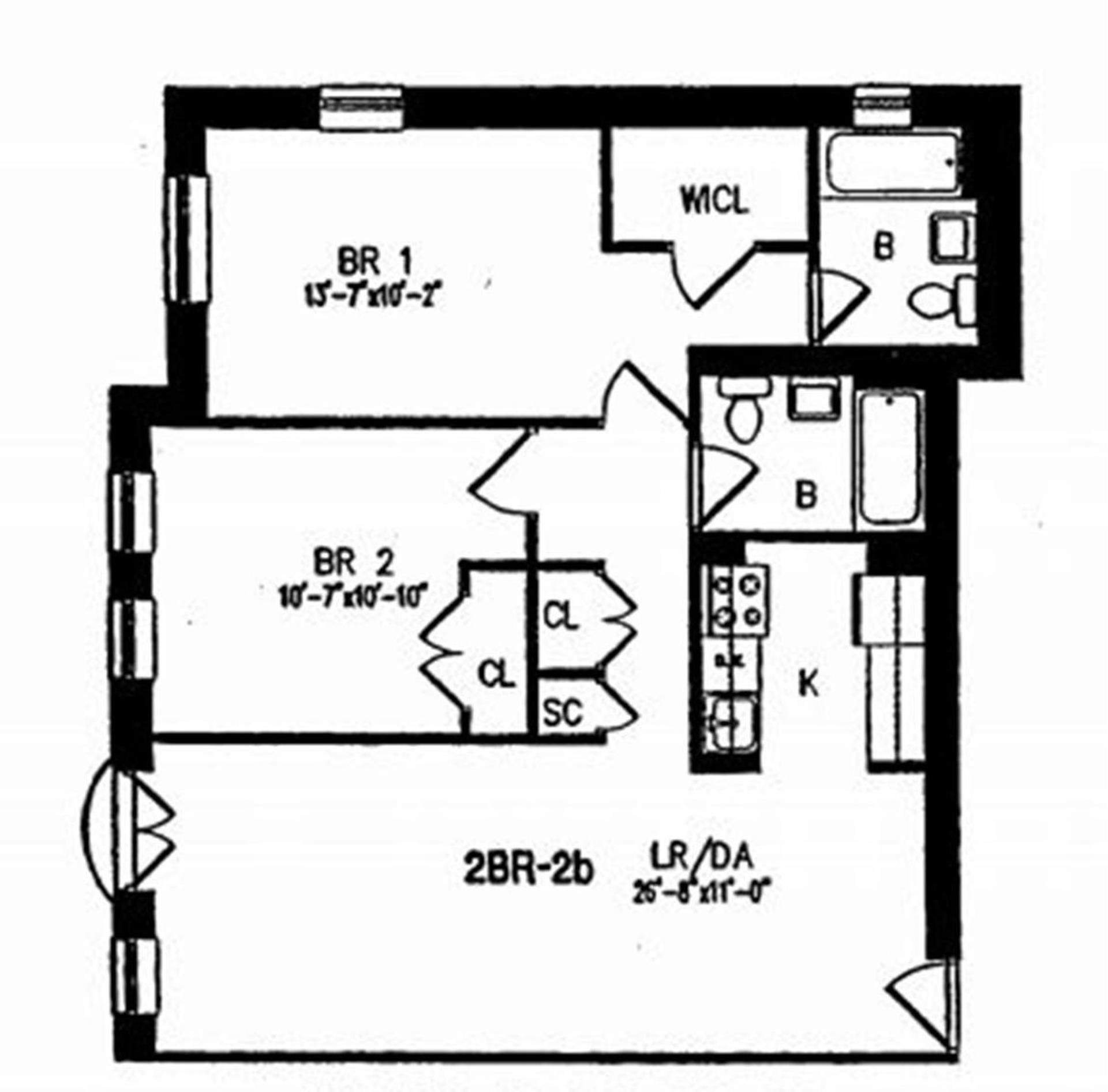 Floorplan for 1831 Madison Avenue, 4C