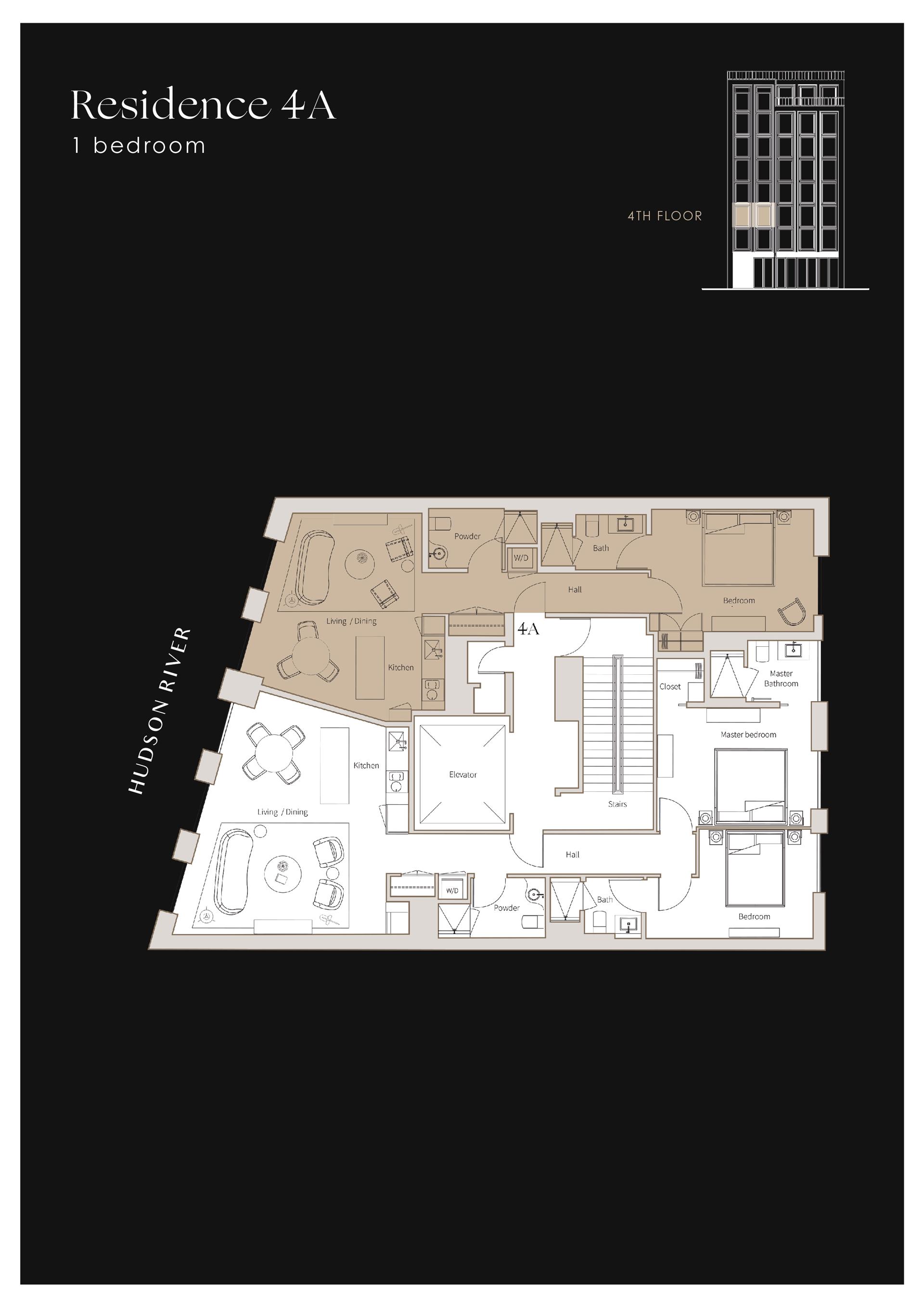 Floorplan for 401 West Street, 4A