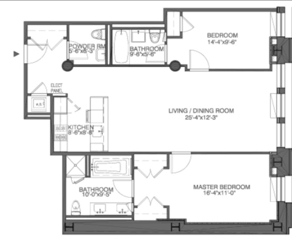 Floorplan for 260 Park Avenue, 7-H