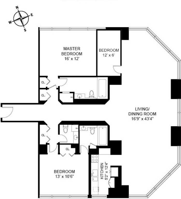 Floorplan for 150 West 56th Street, 6401