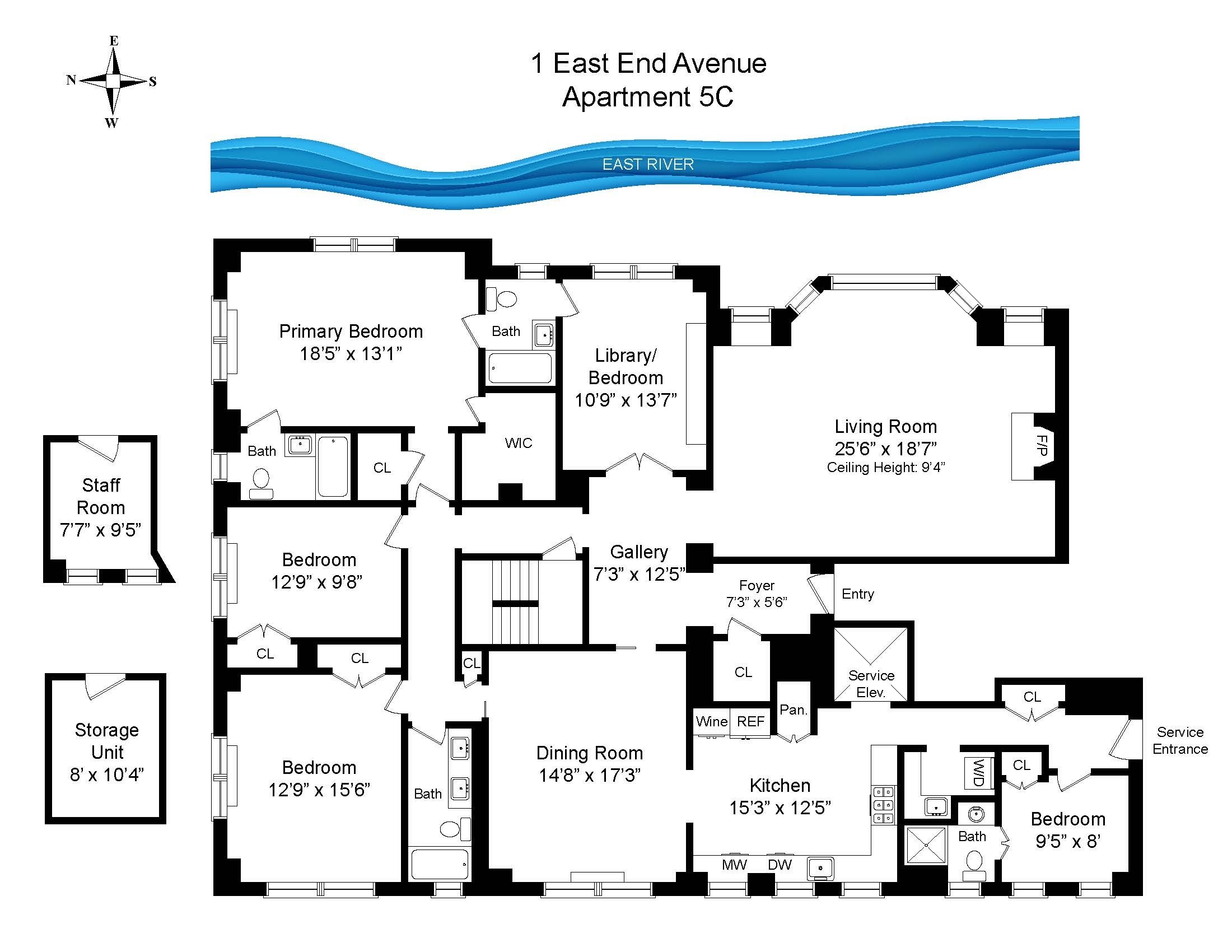 Floorplan for 1 East End Avenue, 5C