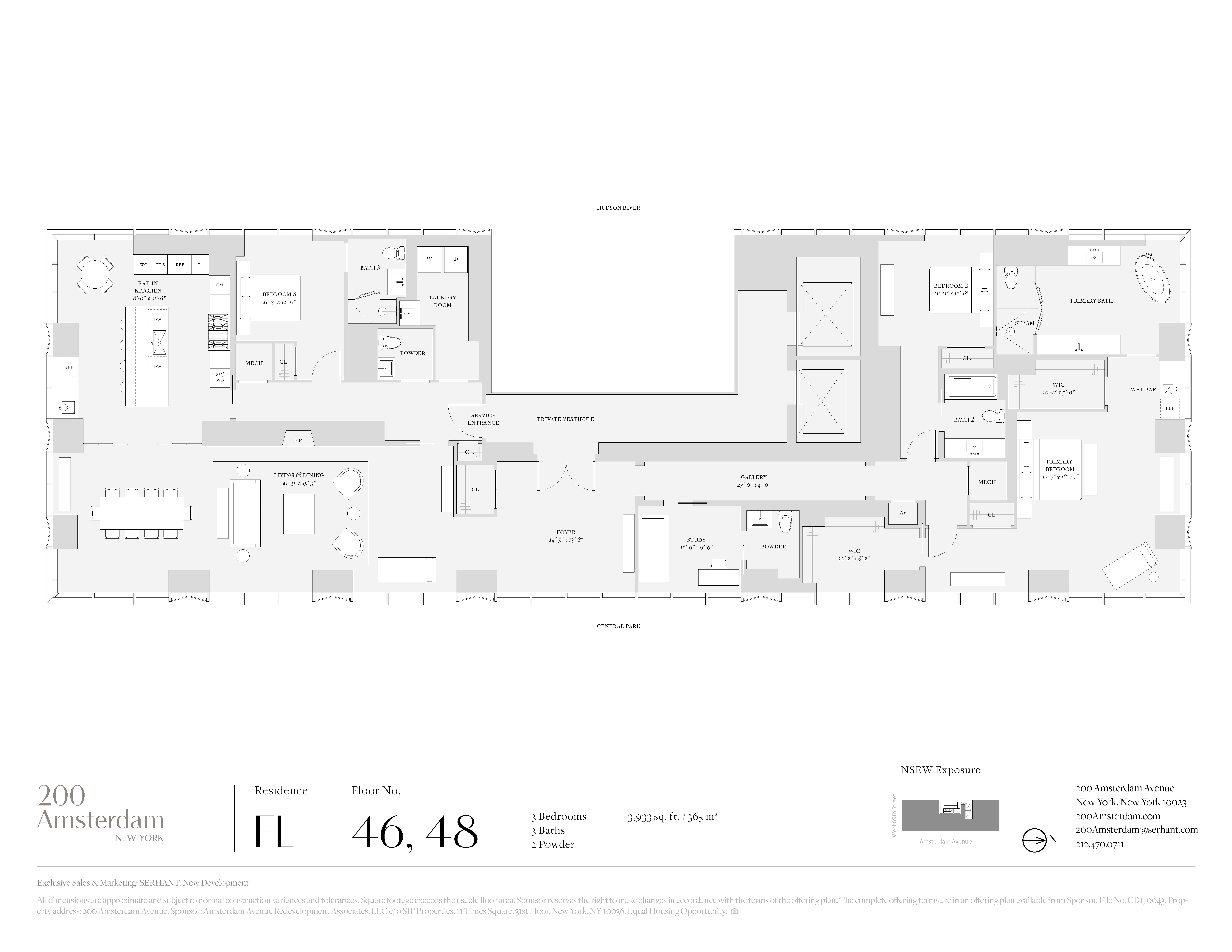 Floorplan for 200 Amsterdam Avenue, 48