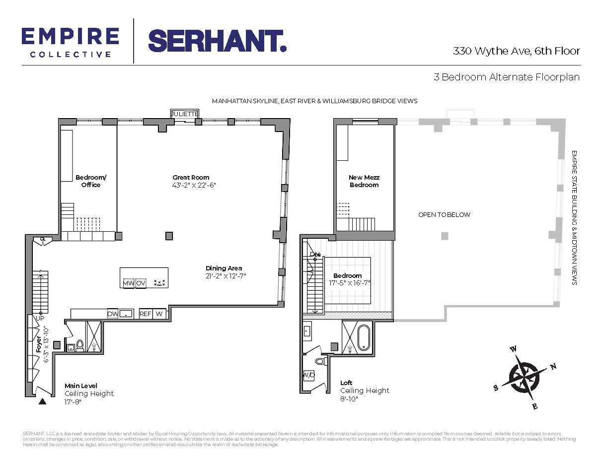 Floorplan for 330 Wythe Avenue, 6J