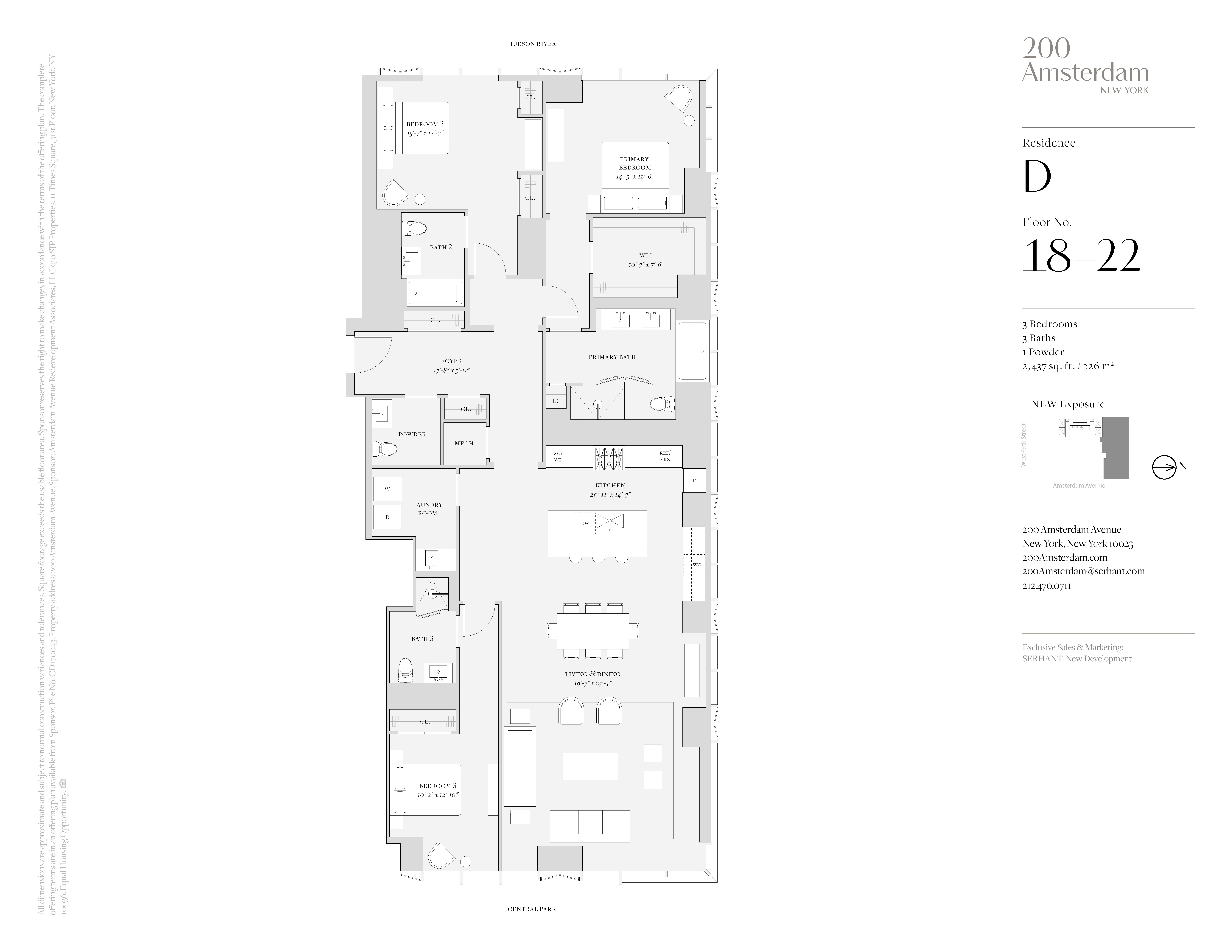 Floorplan for 200 Amsterdam Avenue, 19D