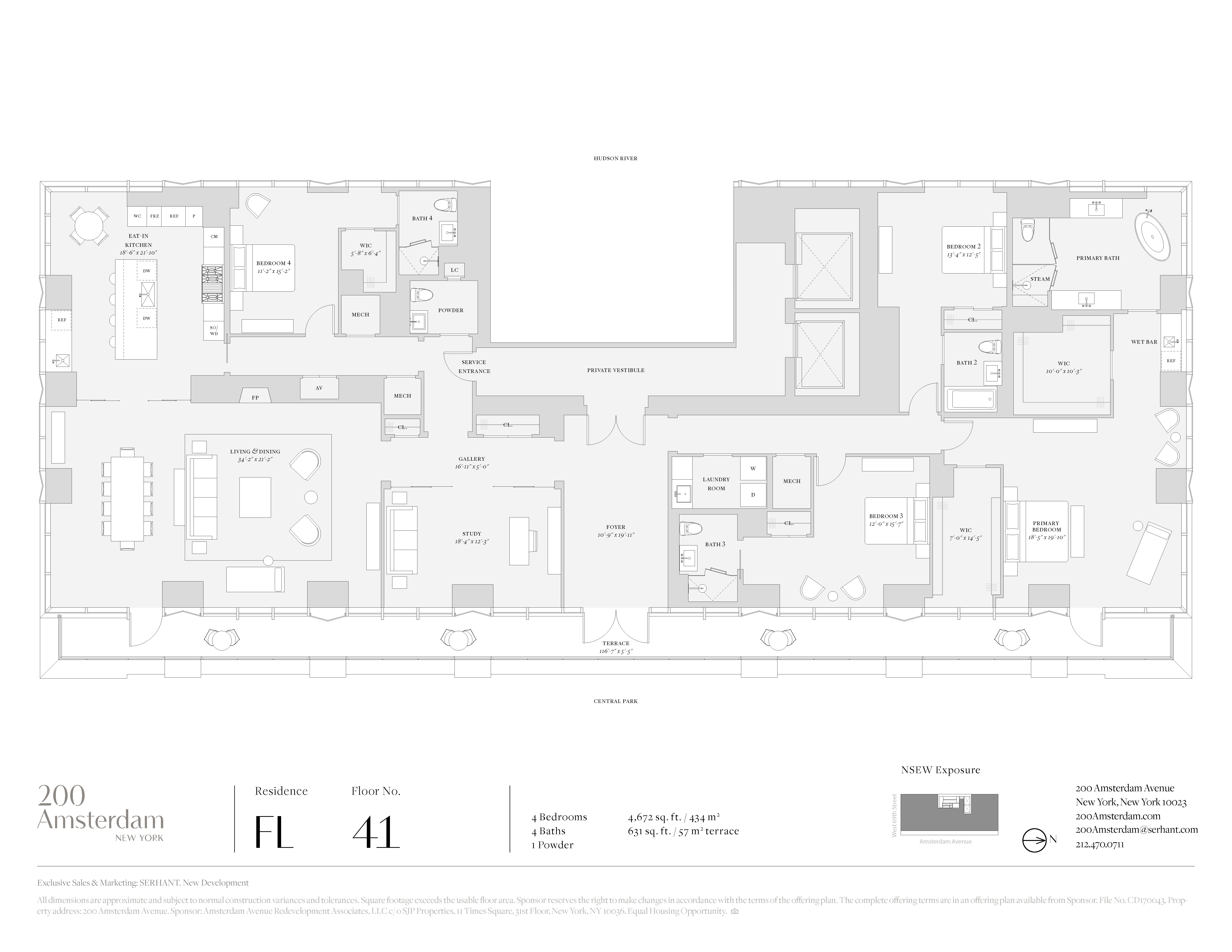 Floorplan for 200 Amsterdam Avenue, 41