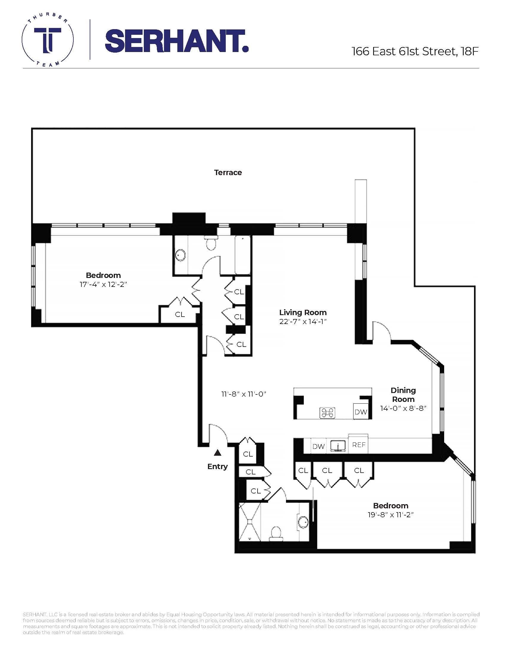 Floorplan for 166 East 61st Street, 18F