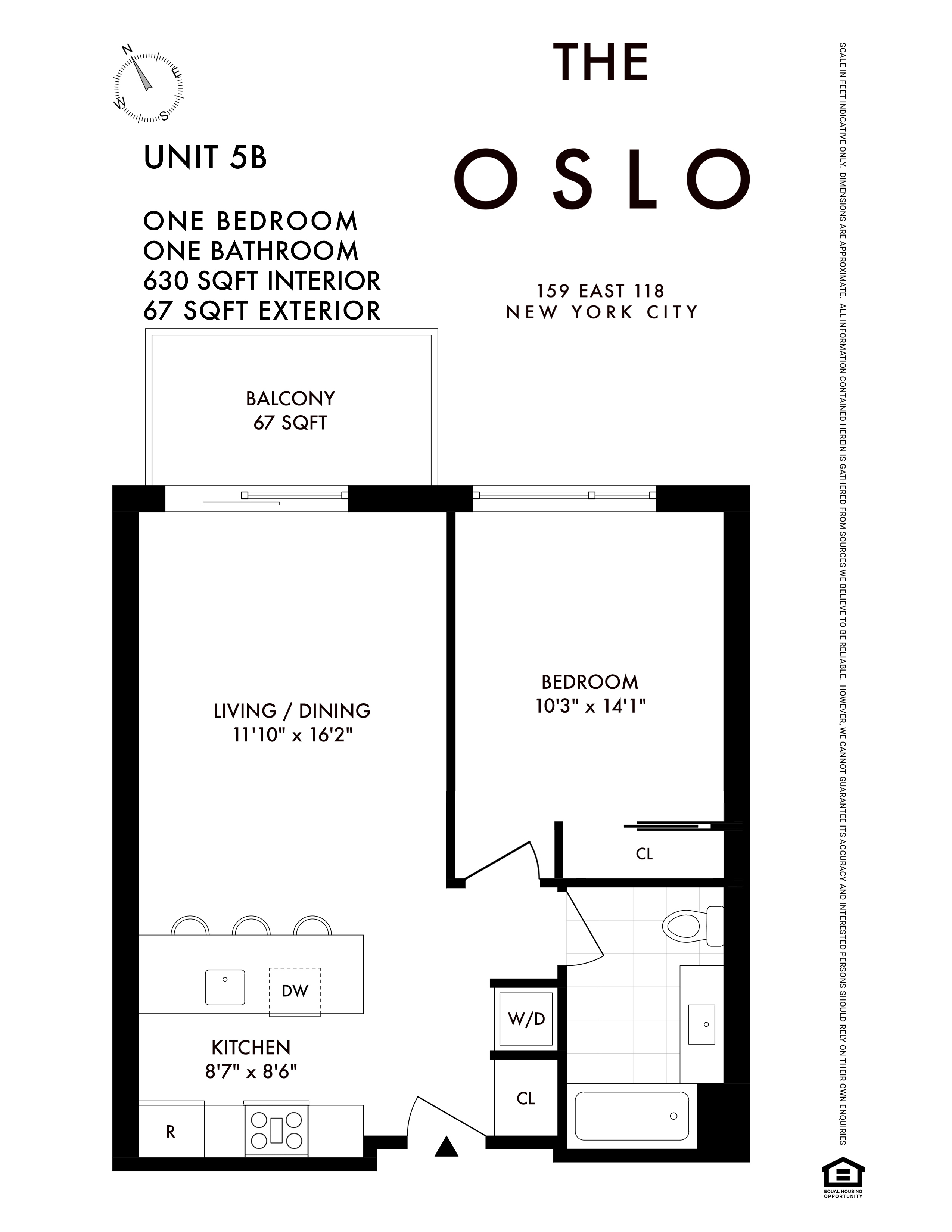 Floorplan for 159 East 118th Street, 5B