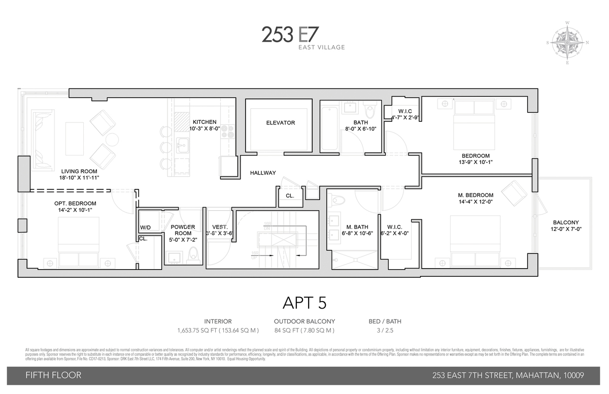Floorplan for 253 East 7th Street, 5